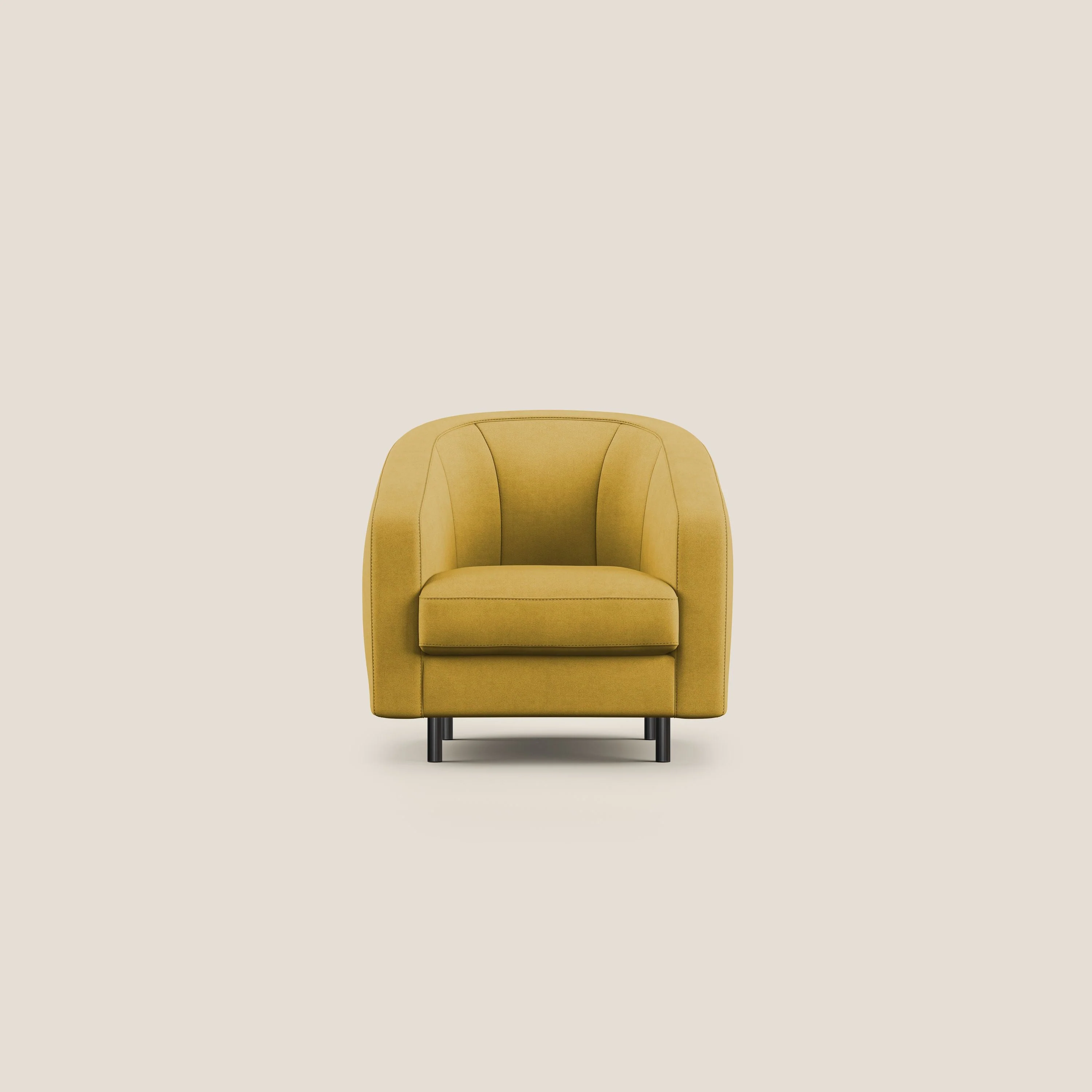 Pandora Fauteuil en tissu doux imperméable T02 jaune