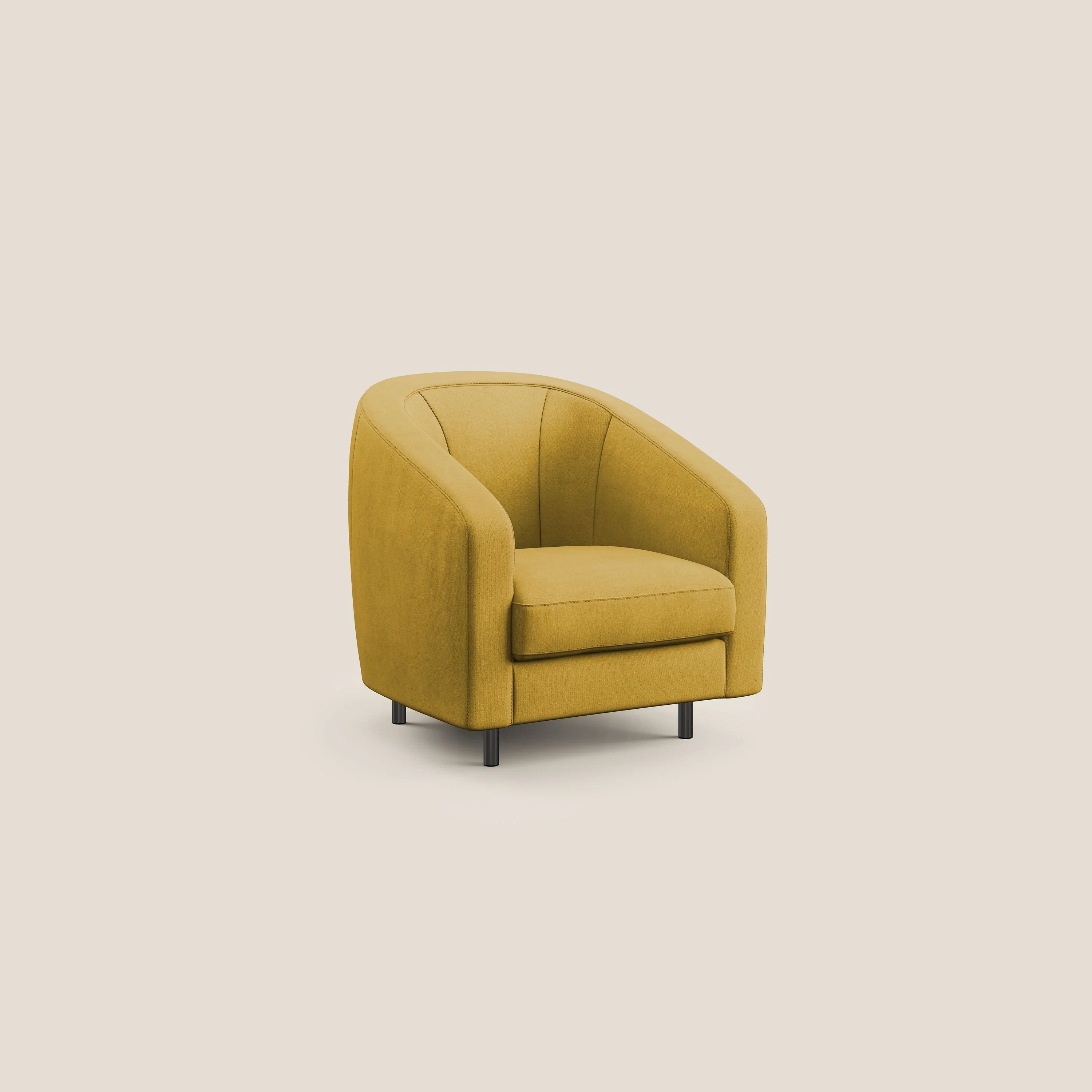 Pandora Fauteuil en tissu doux imperméable T02 jaune - Image 2