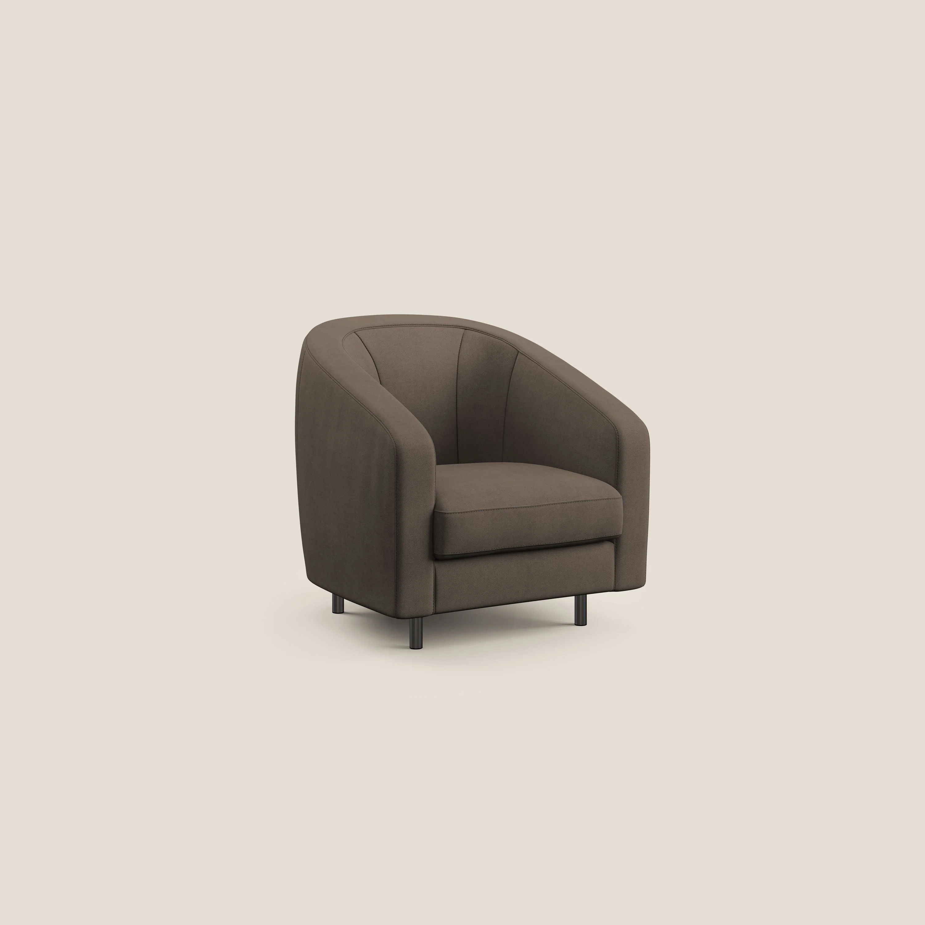 Pandora Fauteuil en tissu doux imperméable T02 marron - Image 2