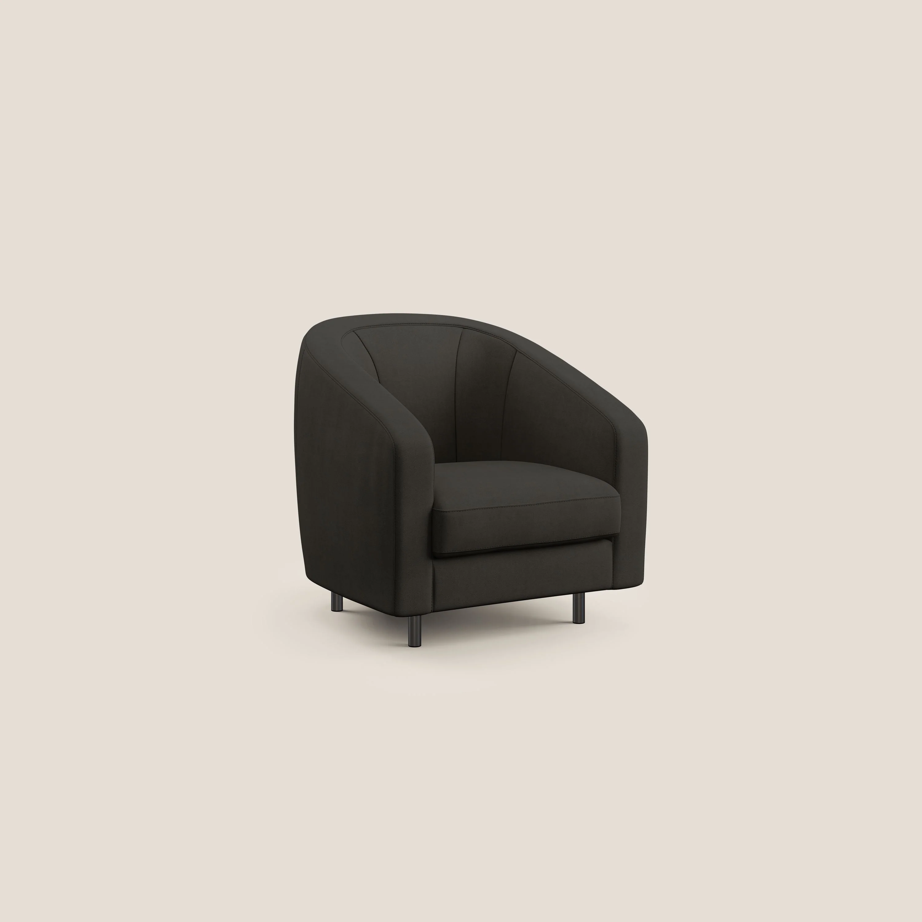 Pandora Fauteuil en tissu doux imperméable T02 noir - Image 2