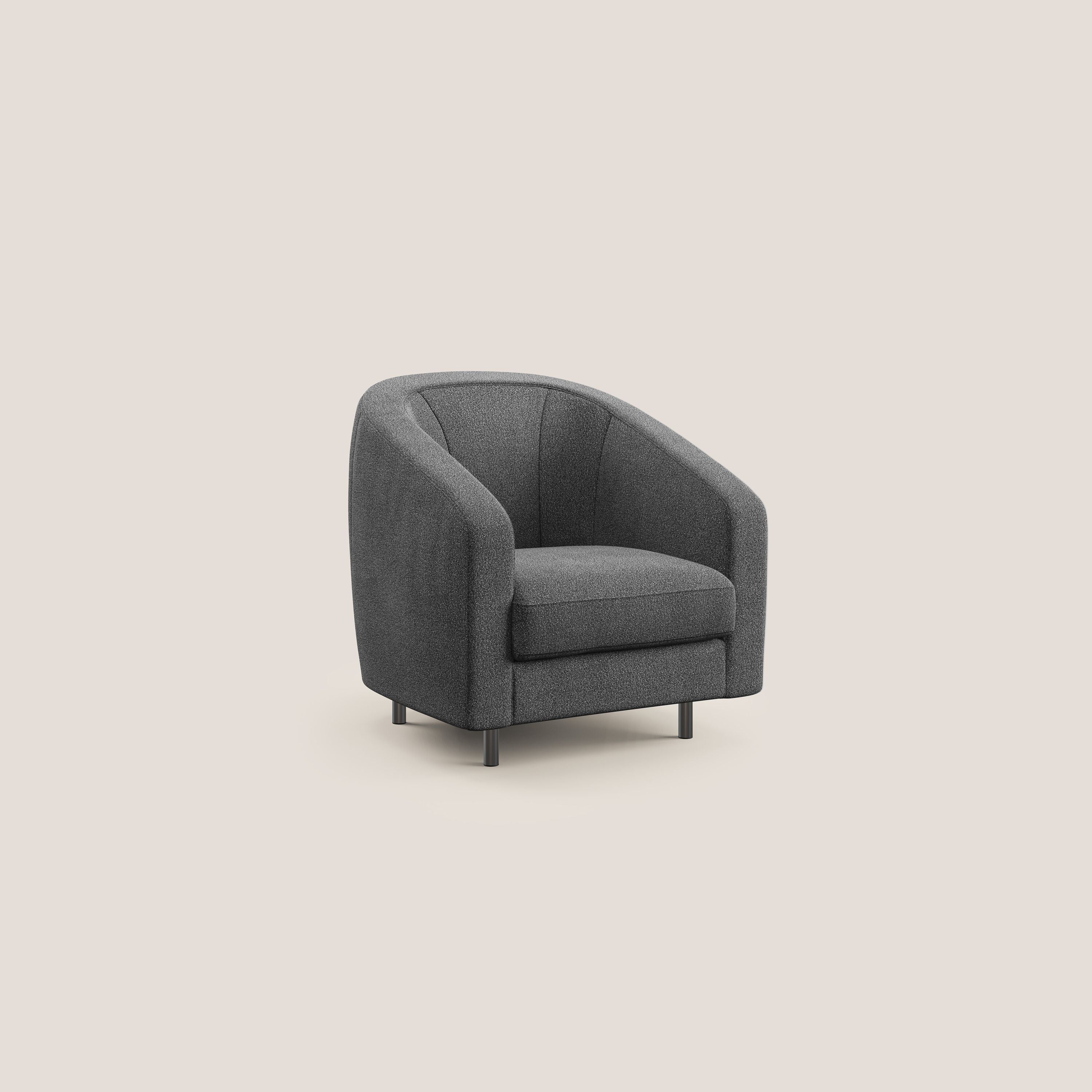 Pandora Fauteuil en tissu bouclé doux et imperméable T07 anthracite - Image 2