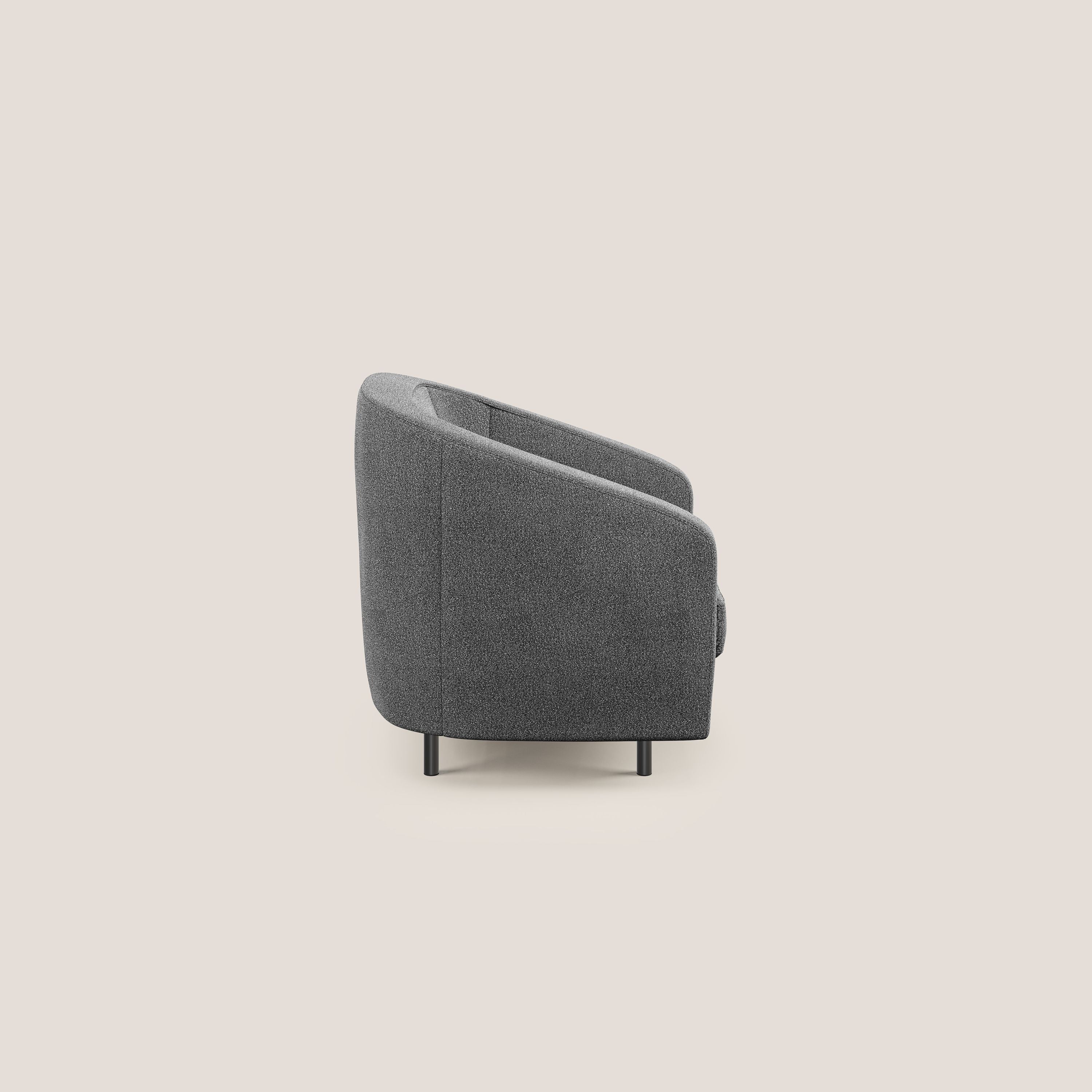 Pandora Fauteuil en tissu bouclé doux et imperméable T07 anthracite - Image 3