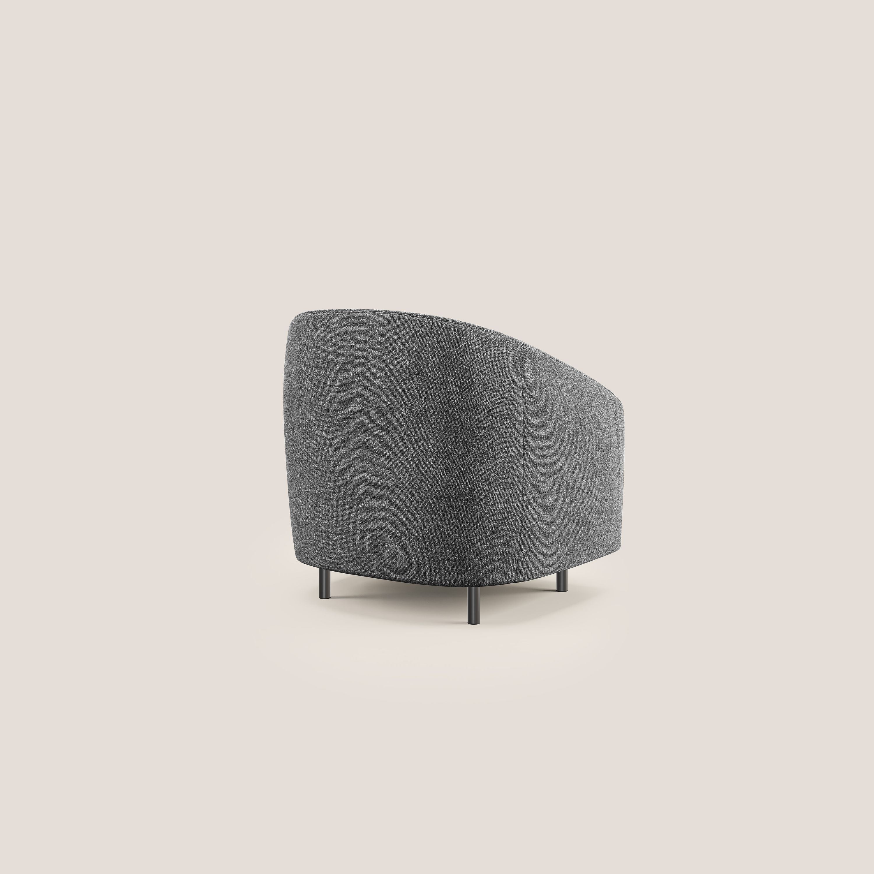 Pandora Fauteuil en tissu bouclé doux et imperméable T07 anthracite - Image 4
