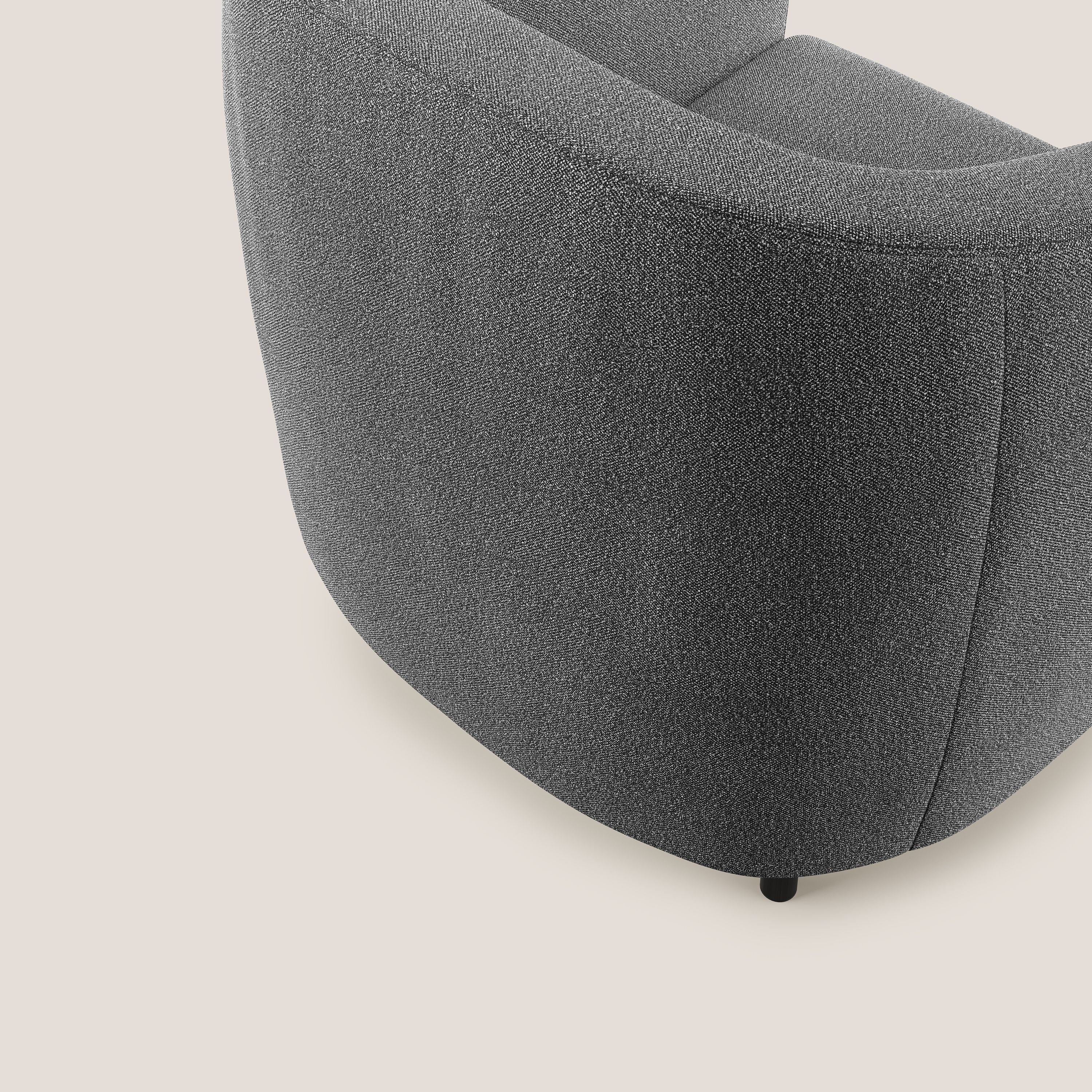Pandora Fauteuil en tissu bouclé doux et imperméable T07 anthracite - Image 6