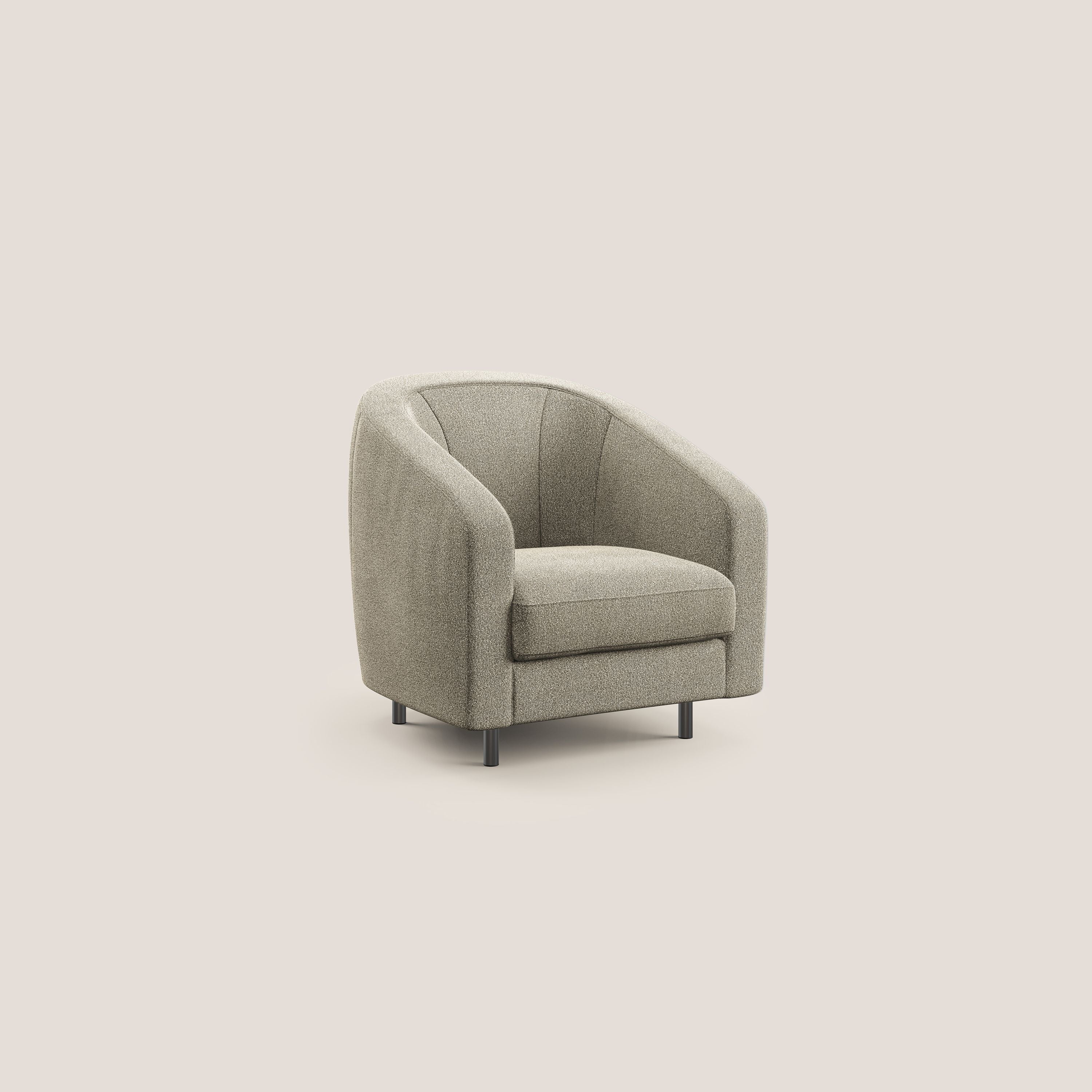 Pandora Fauteuil en tissu bouclé doux et imperméable T07 beige - Image 2