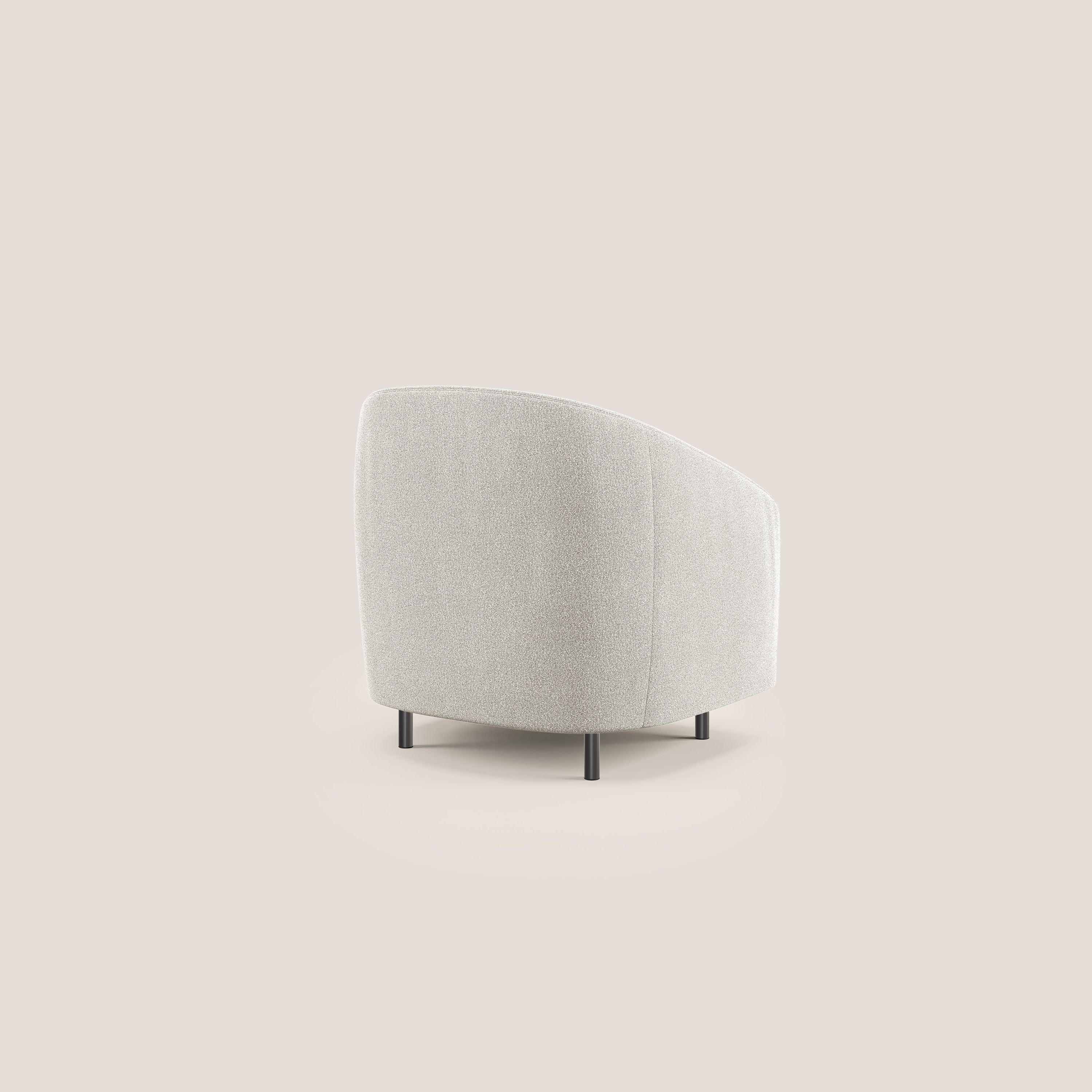 Pandora Fauteuil en tissu bouclé doux et imperméable T07 blanc - Image 4