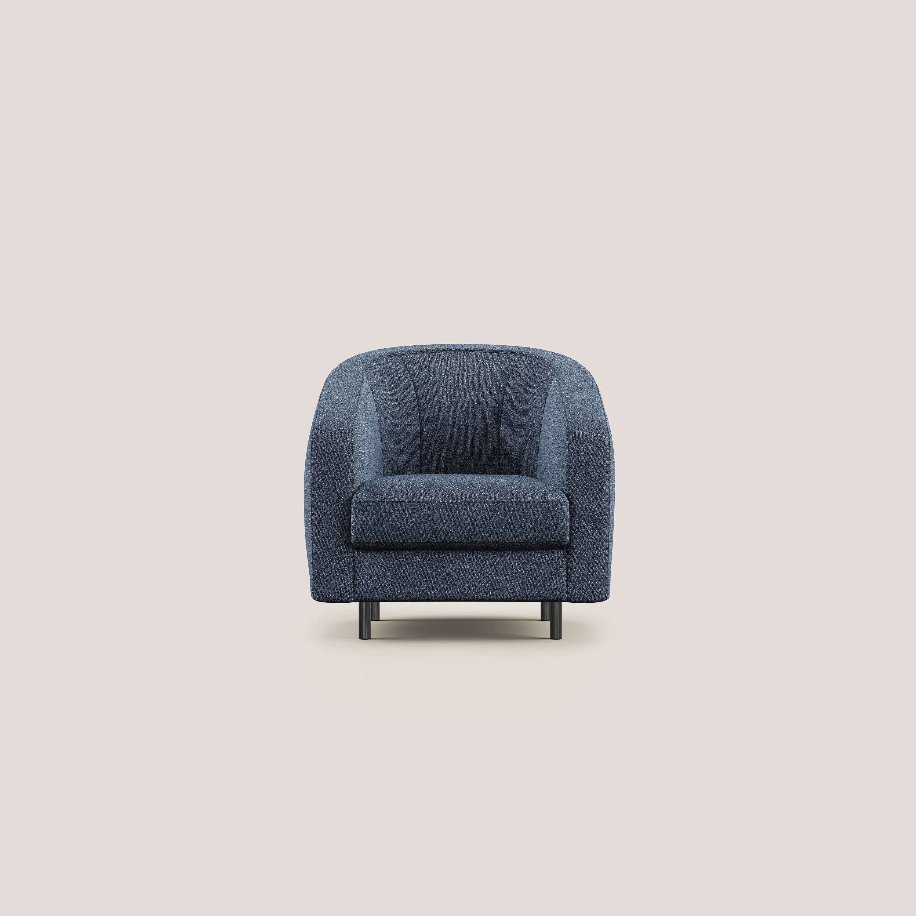 Pandora Fauteuil en tissu bouclé doux et imperméable T07 bleu