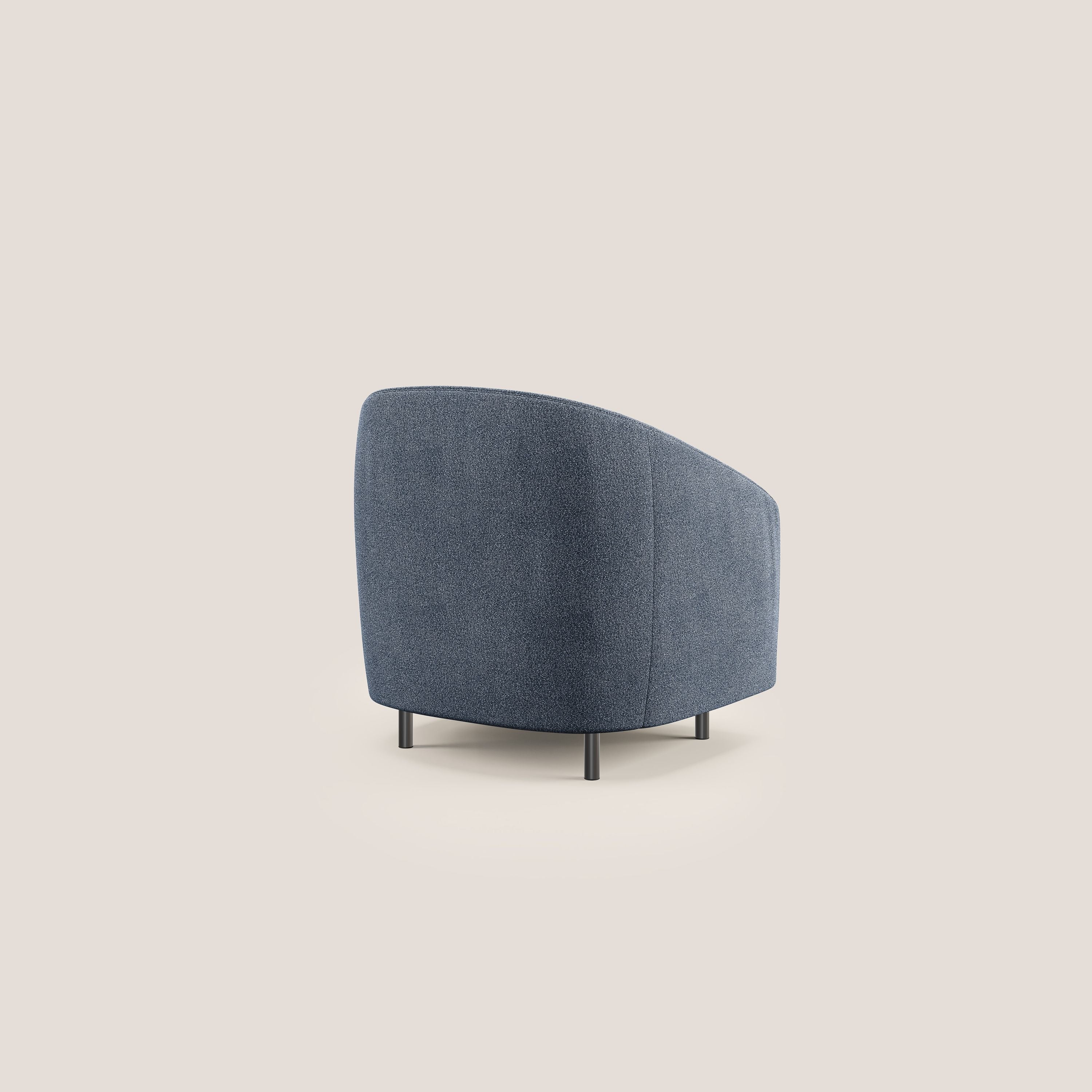 Pandora Fauteuil en tissu bouclé doux et imperméable T07 bleu - Image 4