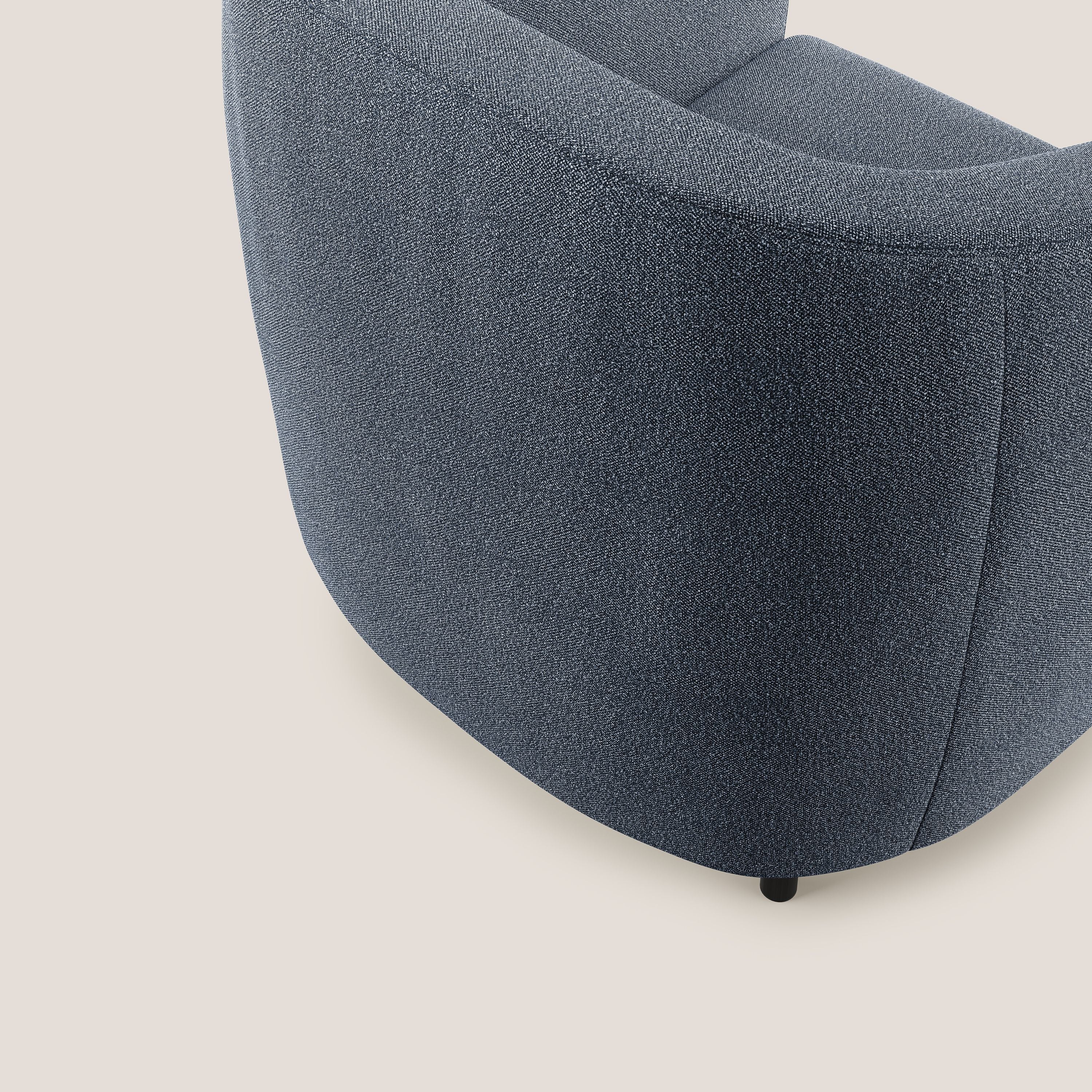 Pandora Fauteuil en tissu bouclé doux et imperméable T07 bleu - Image 6