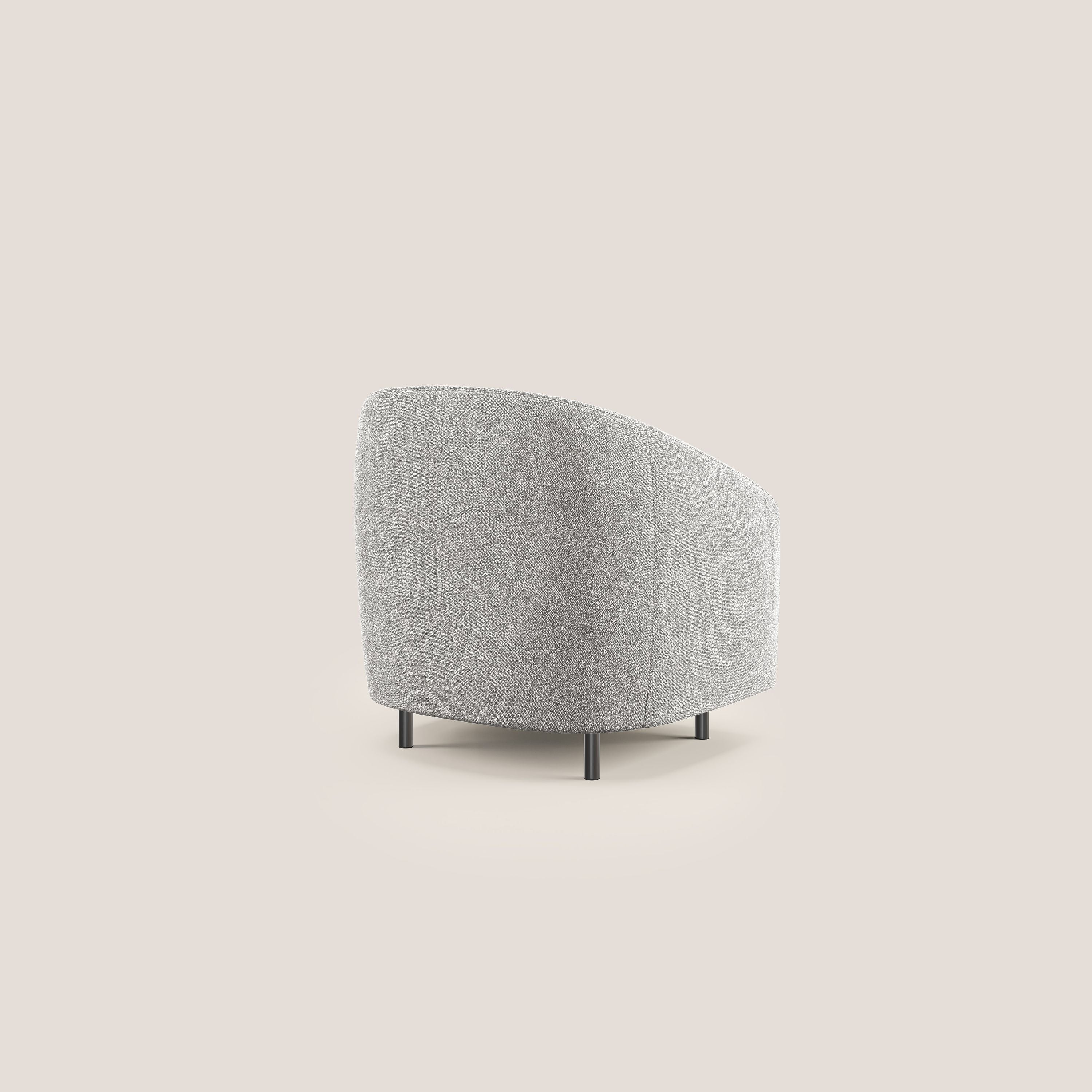Pandora Fauteuil en tissu bouclé doux et imperméable T07 gris - Image 4
