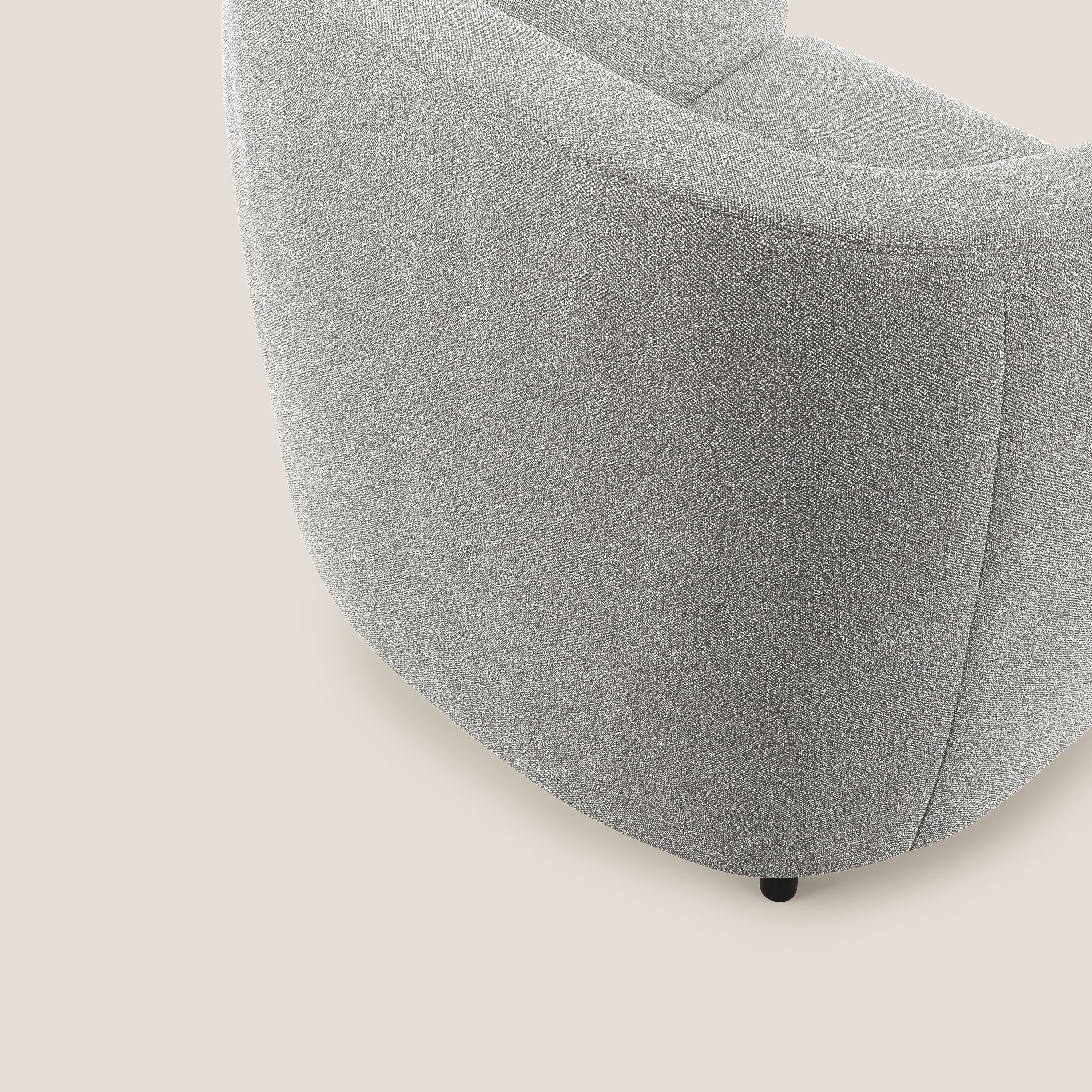 Pandora Fauteuil en tissu bouclé doux et imperméable T07 gris - Image 6
