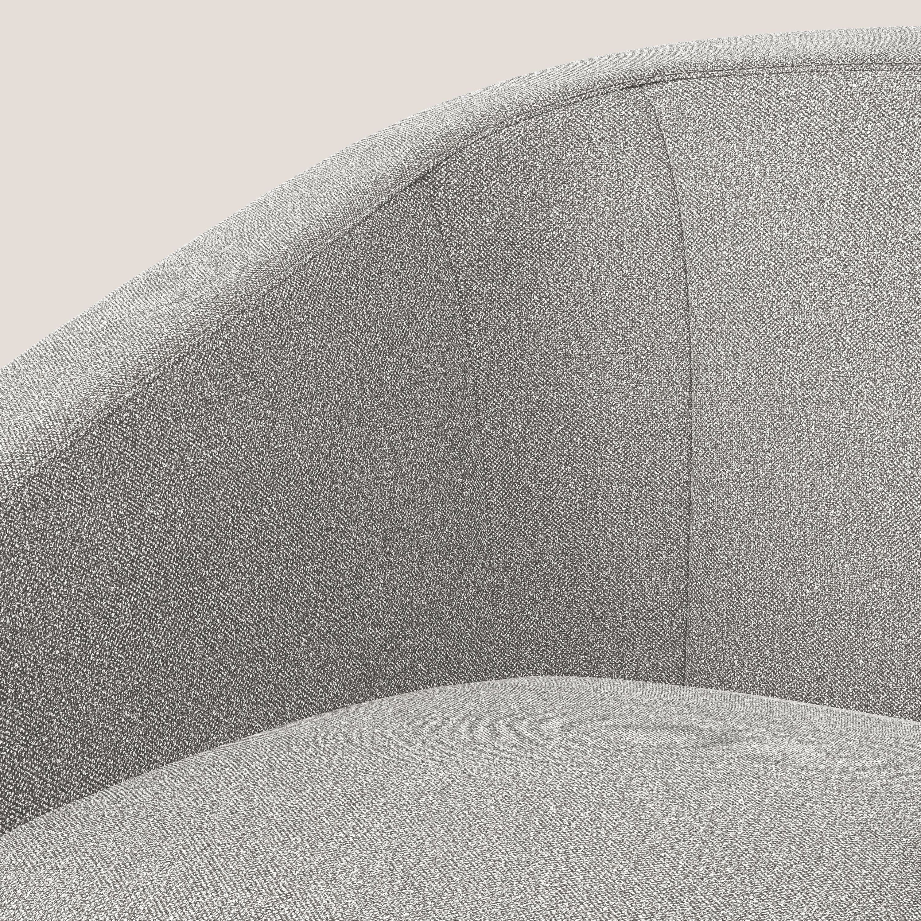 Pandora Fauteuil en tissu bouclé doux et imperméable T07 gris - Image 7