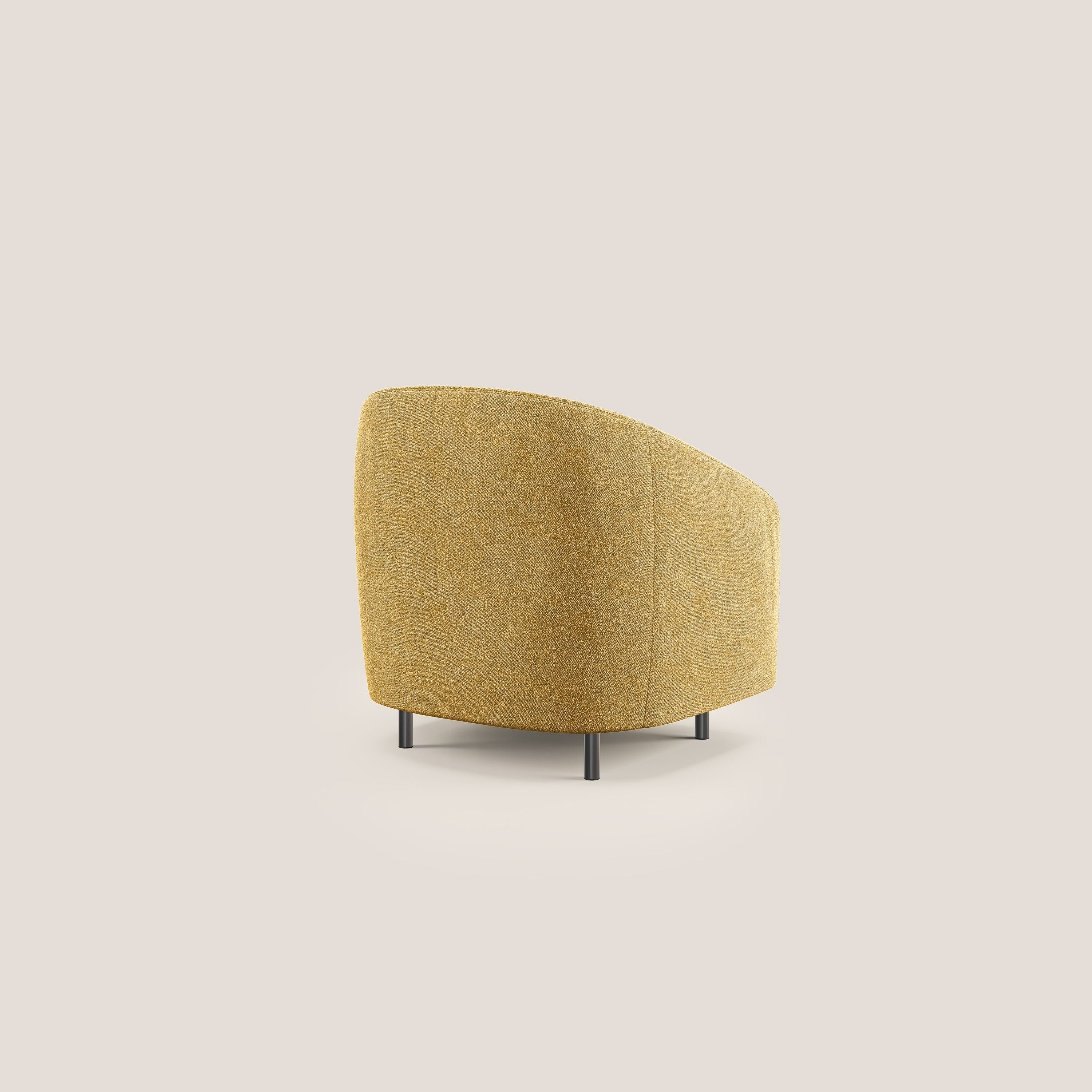 Pandora Fauteuil en tissu bouclé doux et imperméable T07 jaune - Image 4