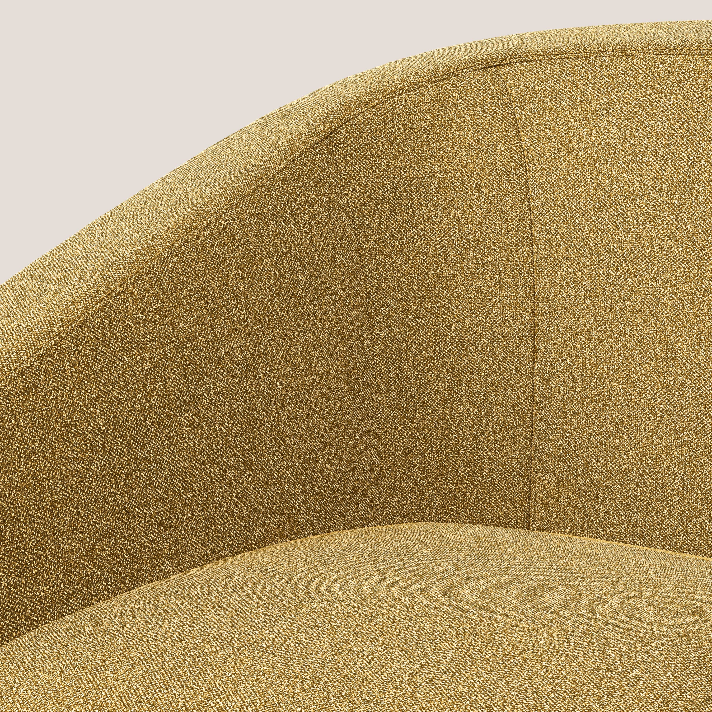 Pandora Fauteuil en tissu bouclé doux et imperméable T07 jaune - Image 7
