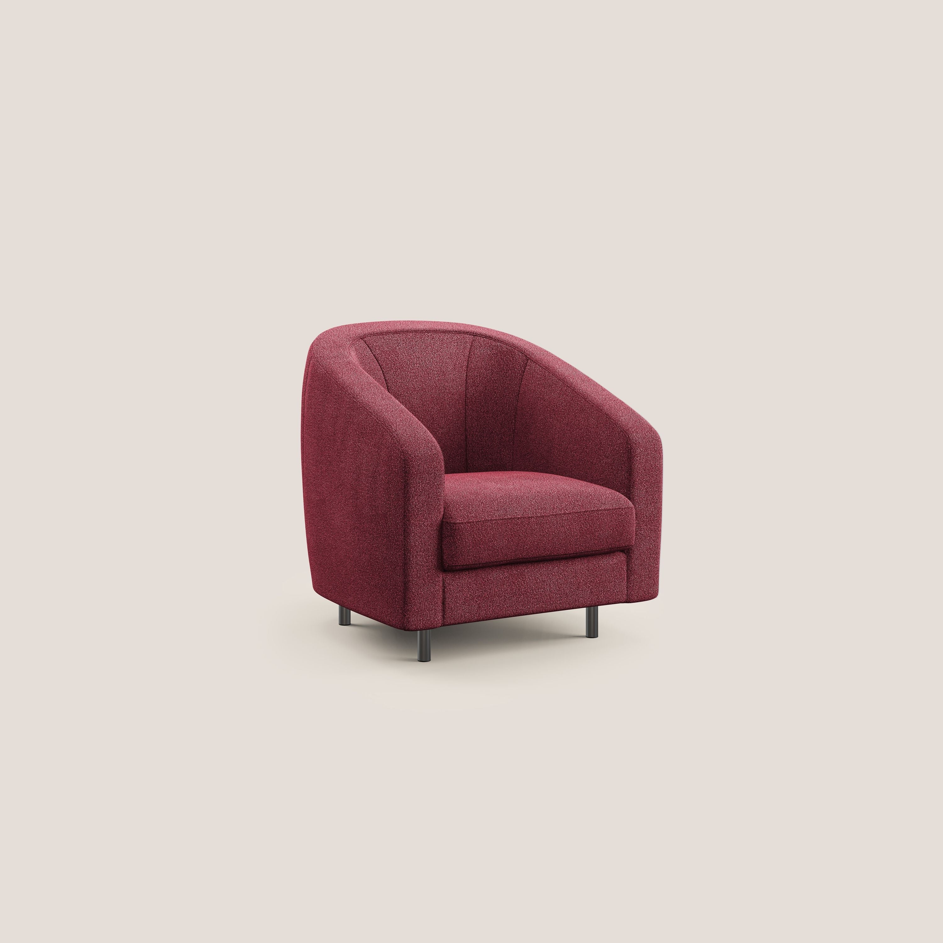 Pandora Fauteuil en tissu bouclé doux et imperméable T07 rouge - Image 2