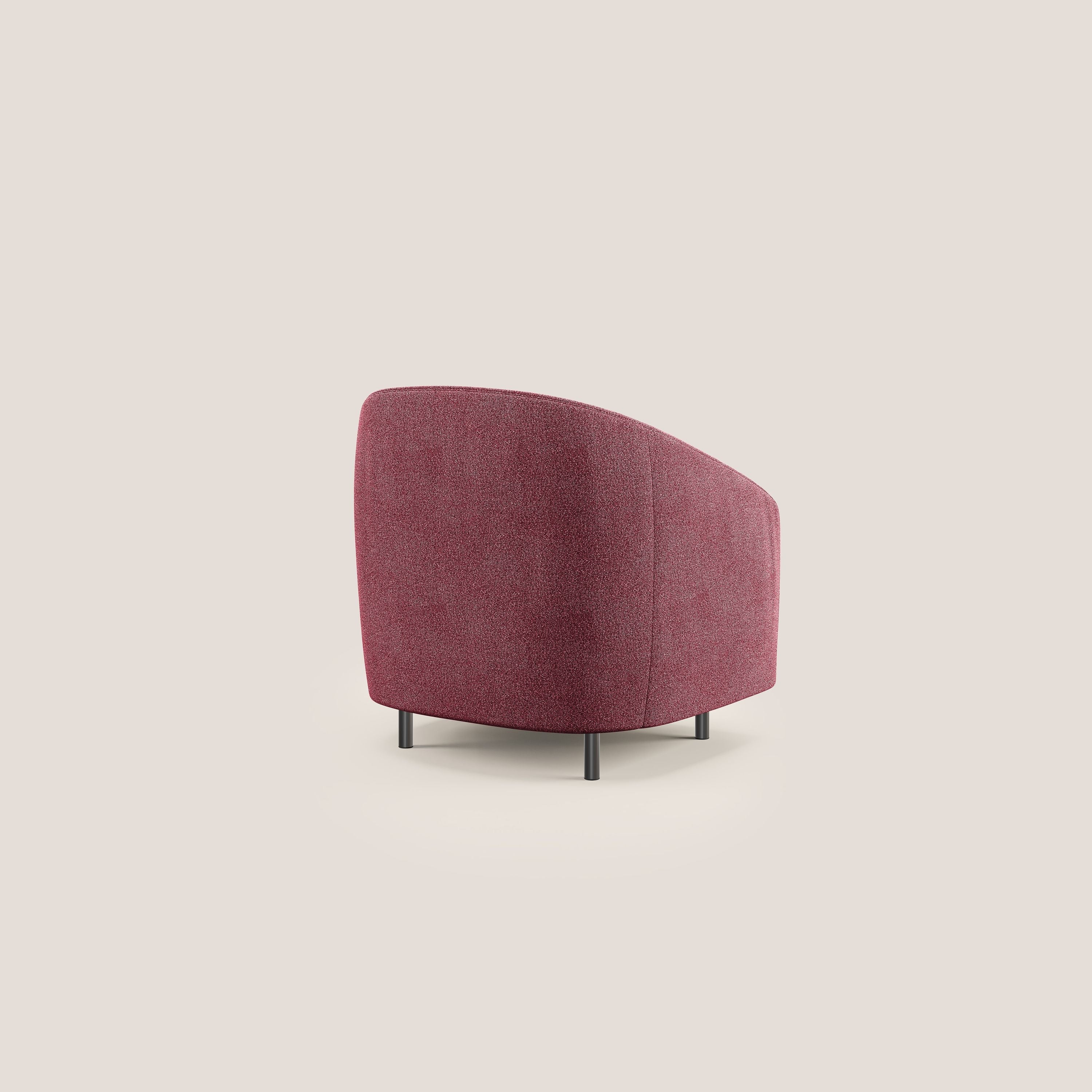 Pandora Fauteuil en tissu bouclé doux et imperméable T07 rouge - Image 4