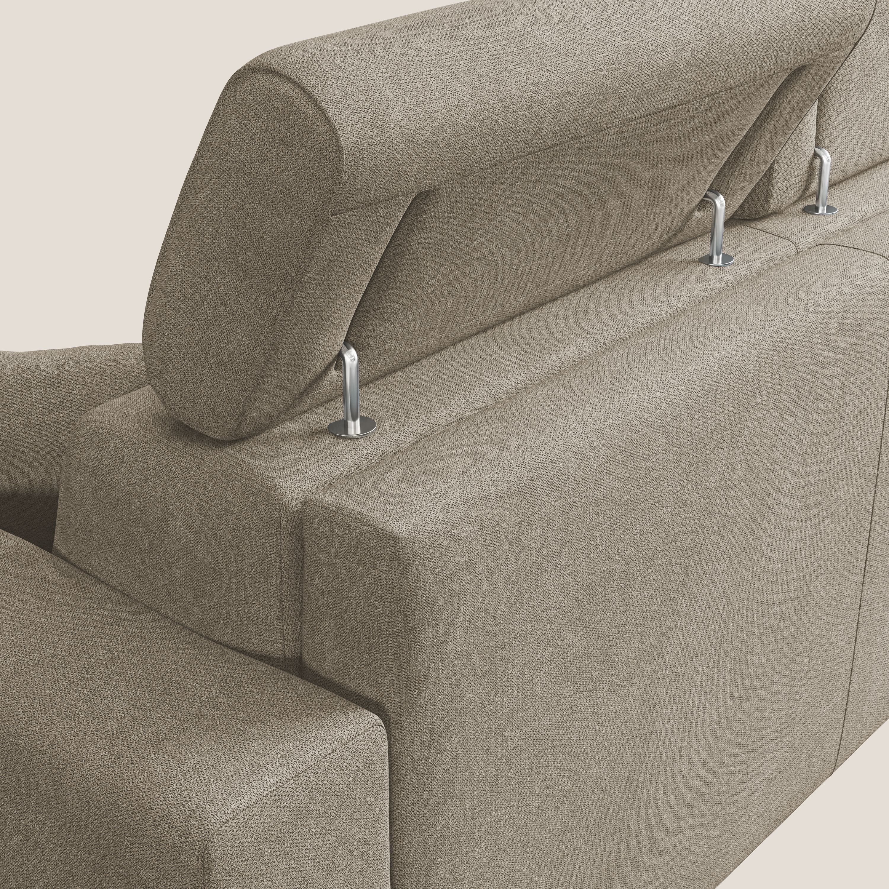 Pegaso canapé convertible avec têtières inclinables en tissu doux imperméable T02 beige - Image 7