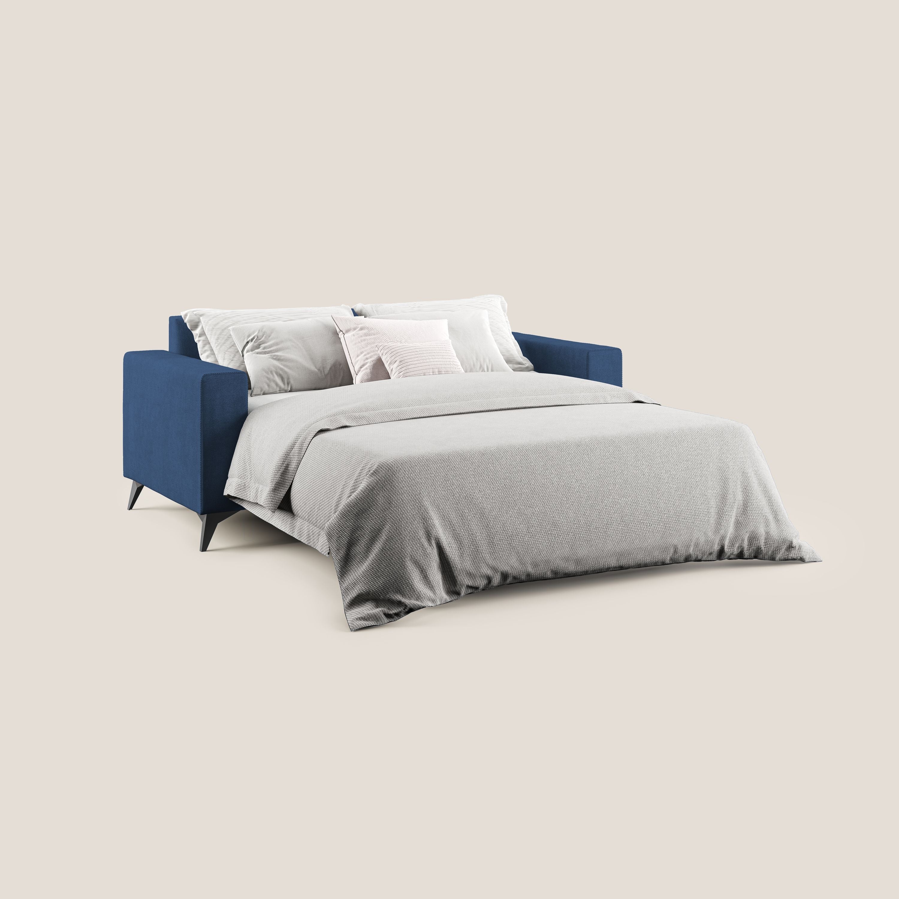 Pegaso canapé convertible avec têtières inclinables en tissu doux imperméable T02 bleu - Image 2