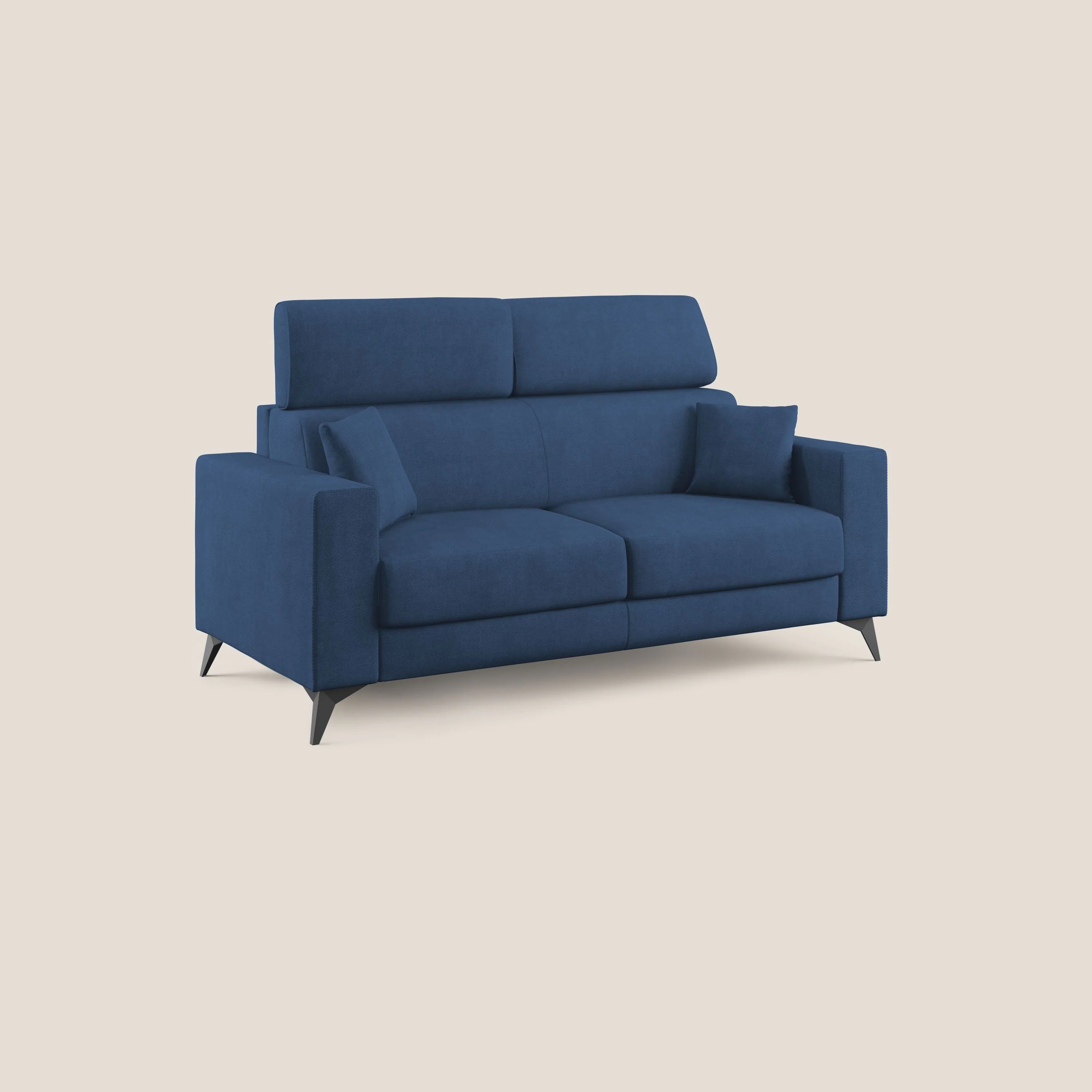 Pegaso canapé convertible avec têtières inclinables en tissu doux imperméable T02 bleu - Image 3