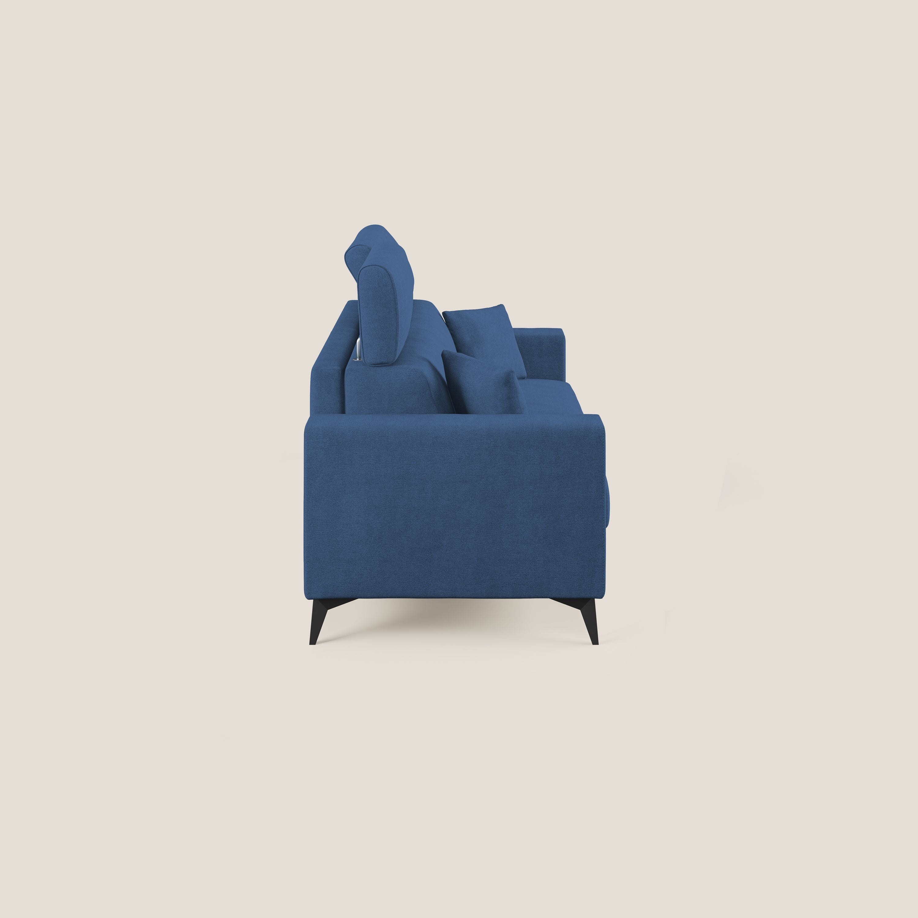 Pegaso canapé convertible avec têtières inclinables en tissu doux imperméable T02 bleu - Image 4