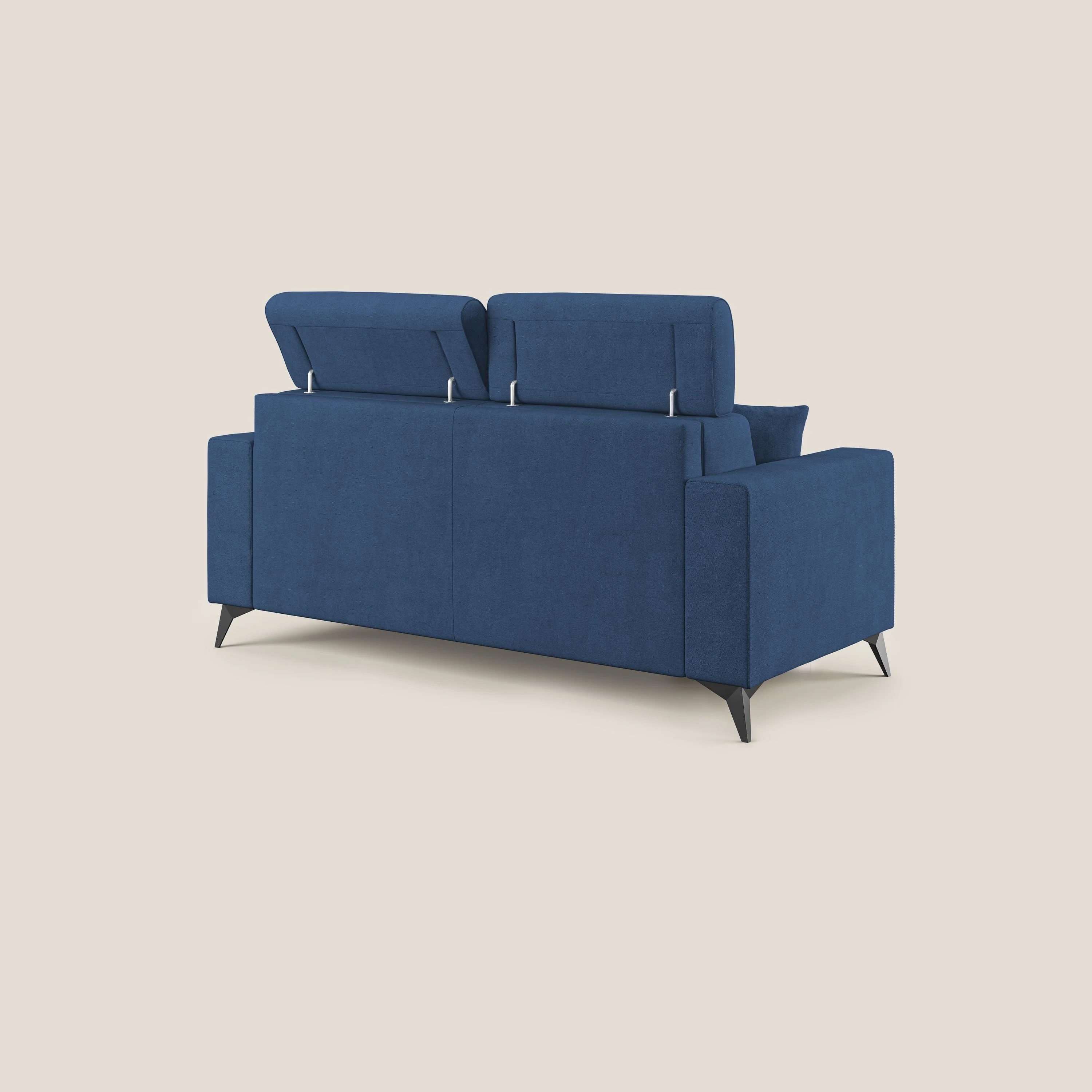 Pegaso canapé convertible avec têtières inclinables en tissu doux imperméable T02 bleu - Image 5