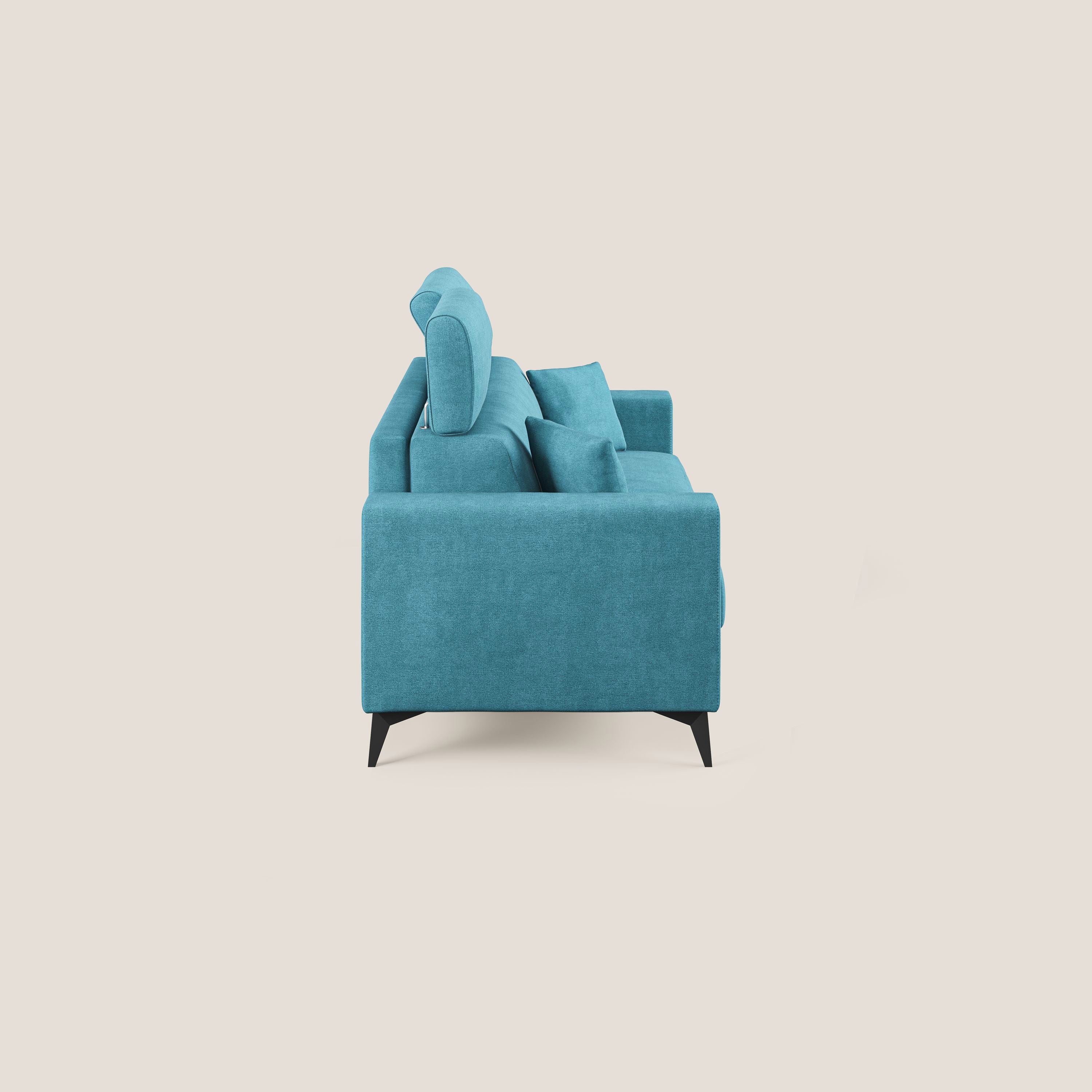 Pegaso canapé convertible avec têtières inclinables en tissu doux imperméable T02 bleu ciel - Image 6