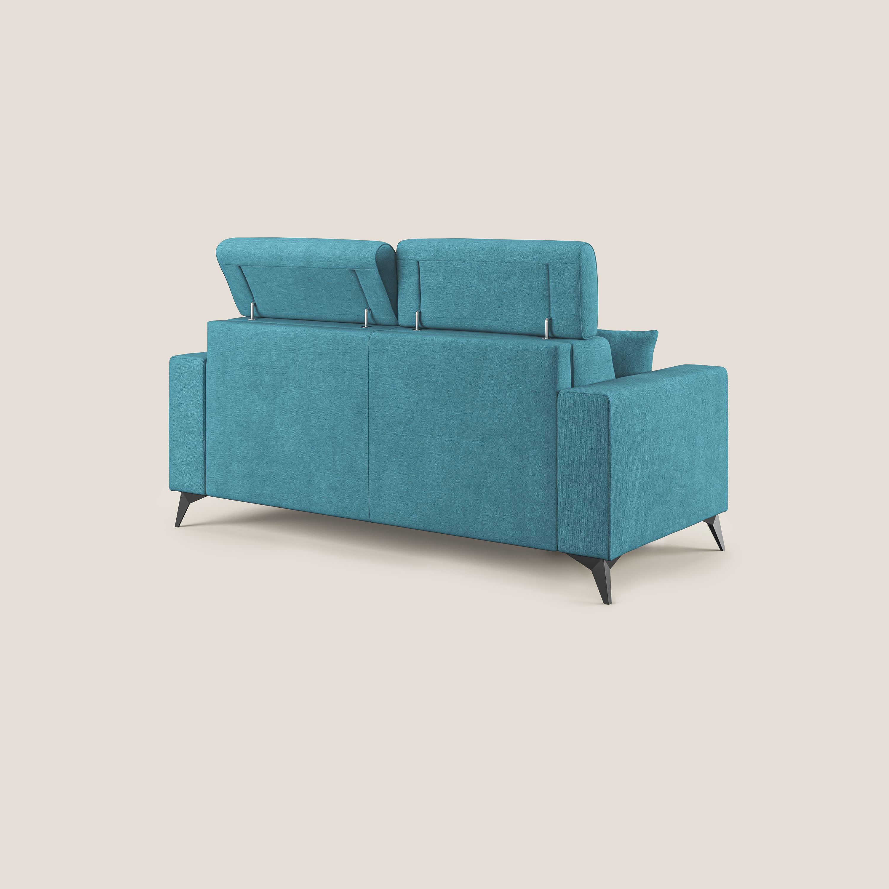 Pegaso canapé convertible avec têtières inclinables en tissu doux imperméable T02 bleu ciel - Image 7