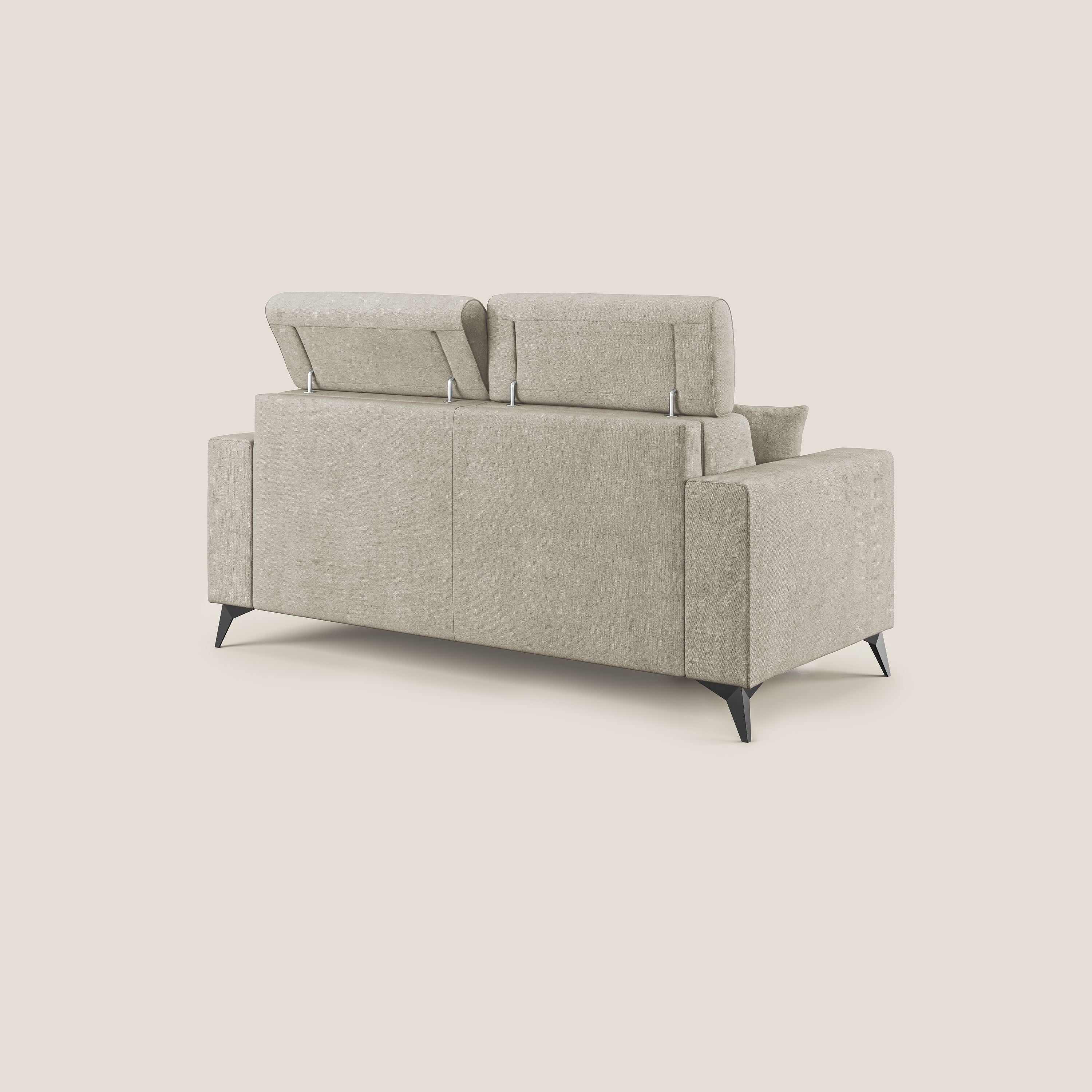 Pegaso canapé convertible avec têtières inclinables en tissu doux imperméable T02 crème - Image 4