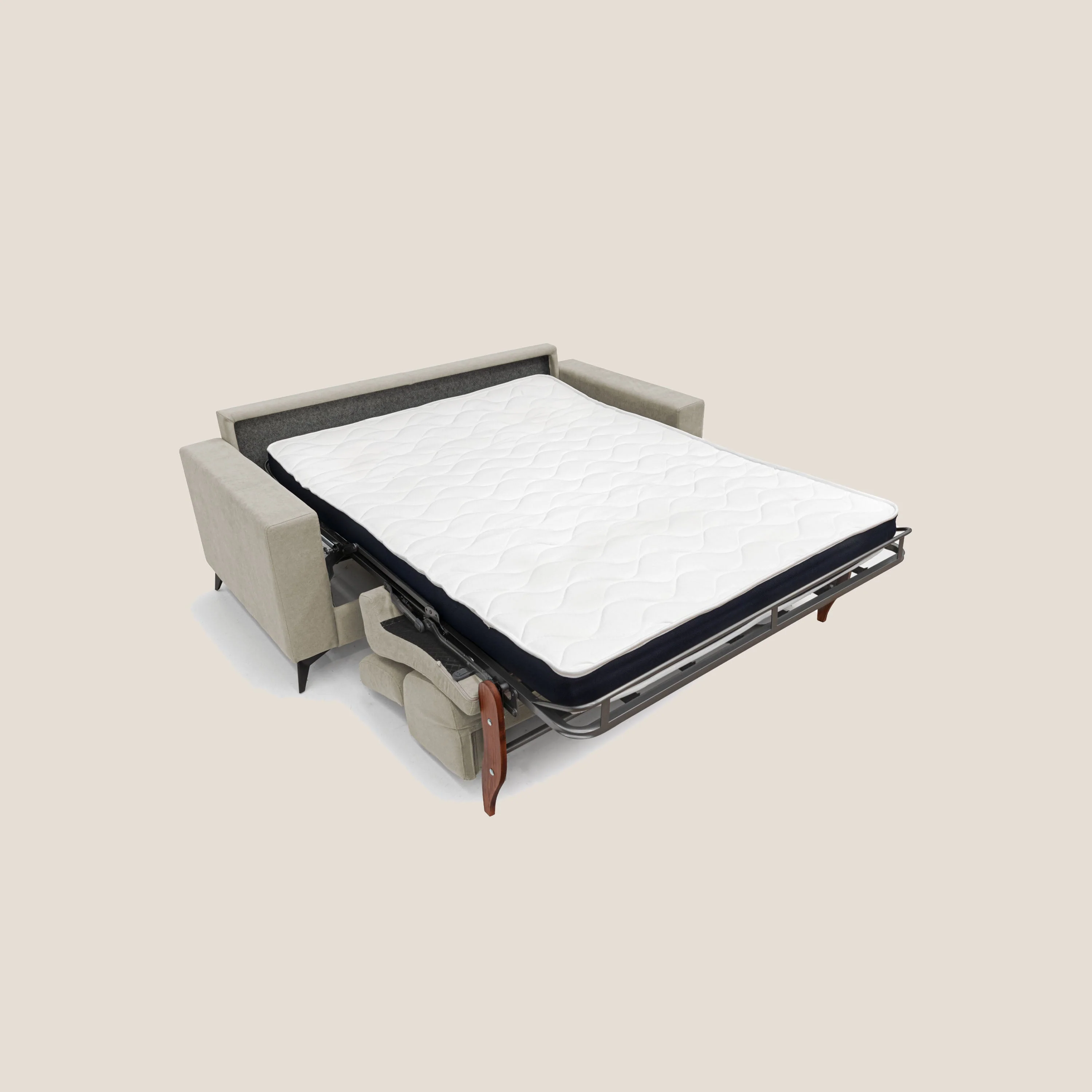 Pegaso canapé convertible avec têtières inclinables en tissu doux imperméable T02 crème - Image 9