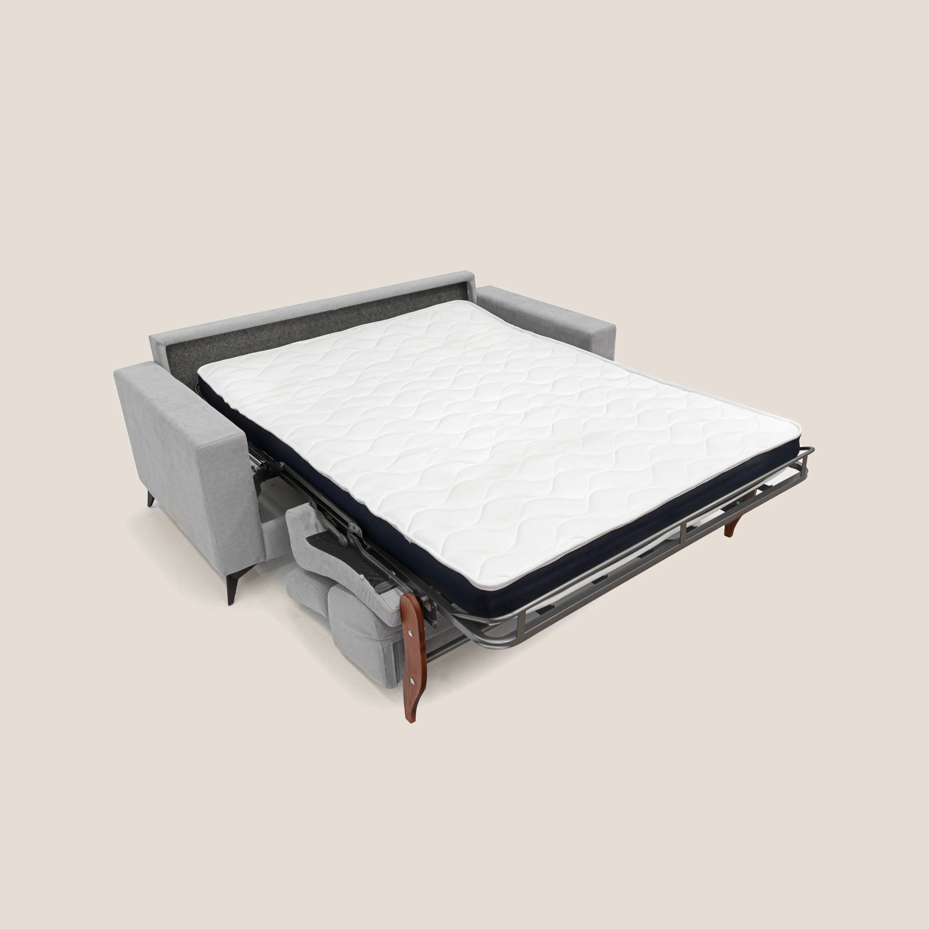 Pegaso canapé convertible avec têtières inclinables en tissu doux imperméable T02 gris clair - Image 9