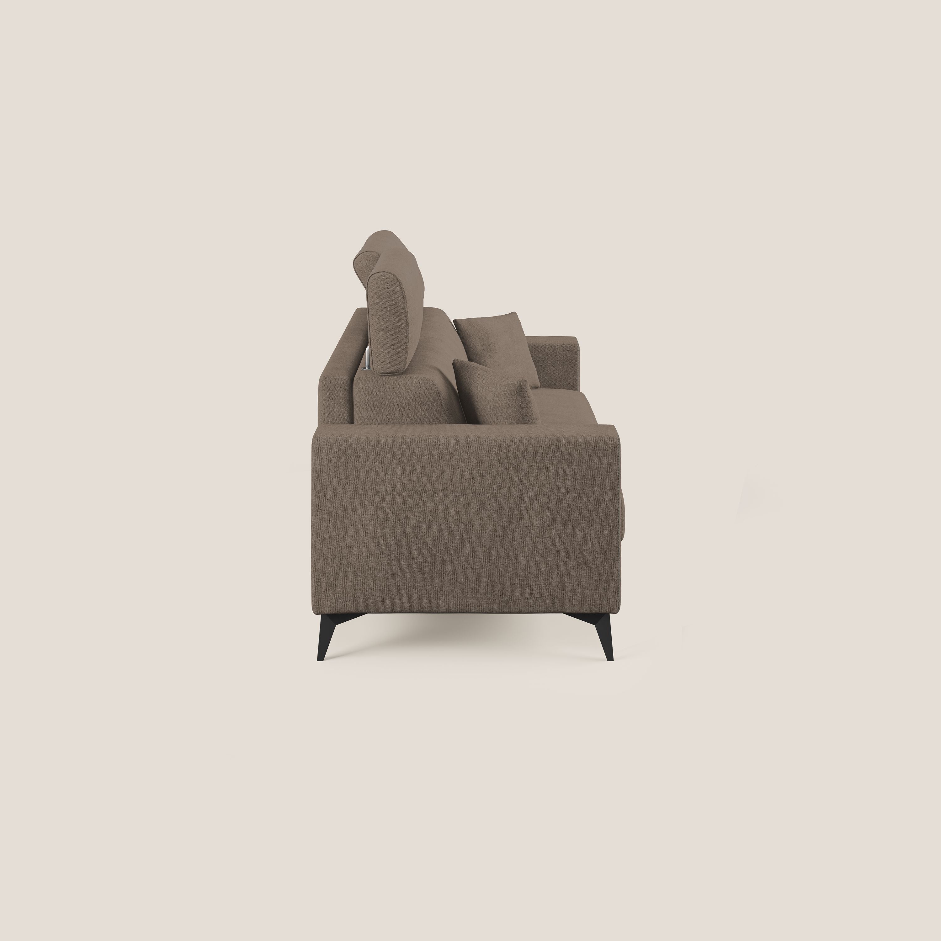 Pegaso canapé convertible avec têtières inclinables en tissu doux imperméable T02 marron - Image 8