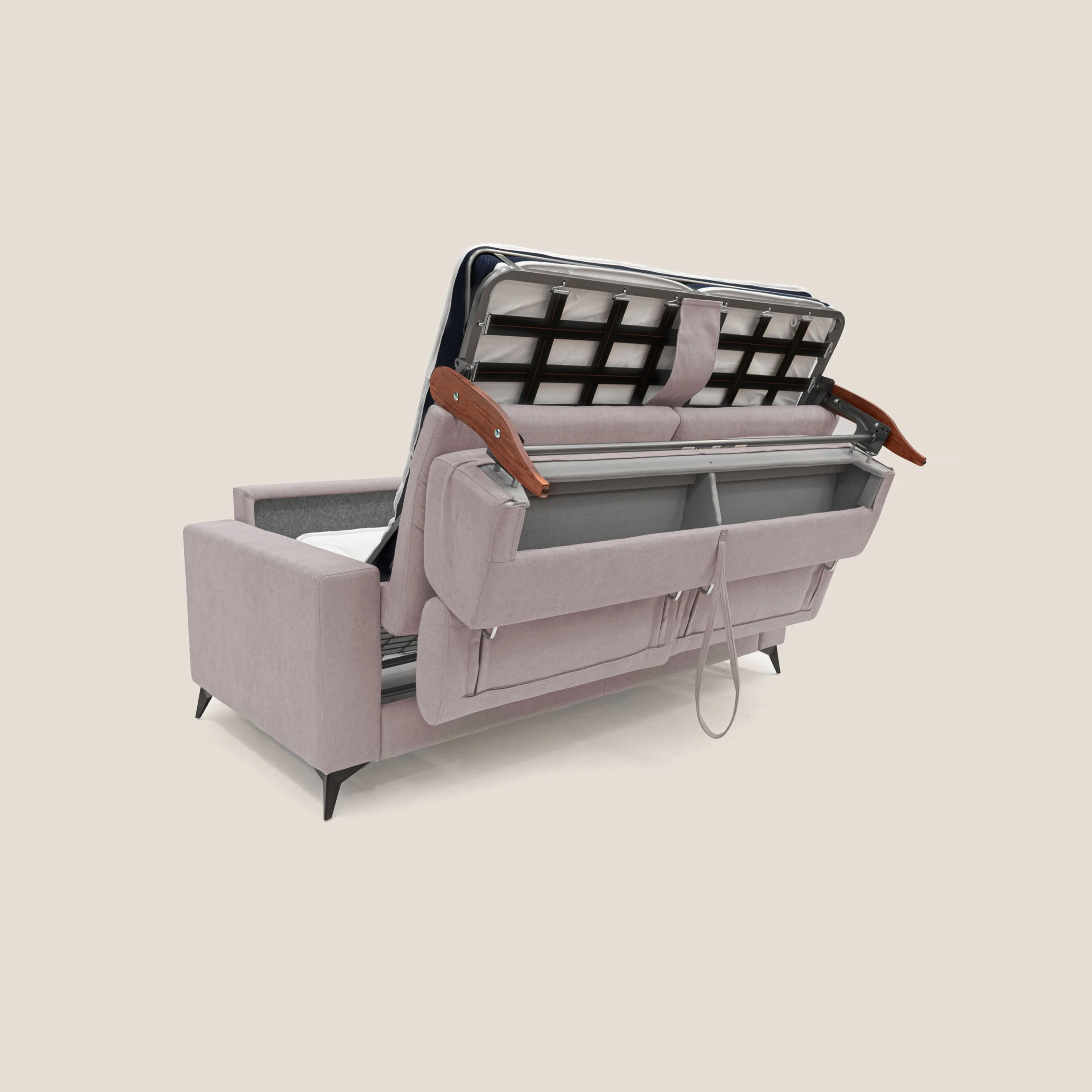 Pegaso canapé convertible avec têtières inclinables en tissu doux imperméable T02 rose - Image 10