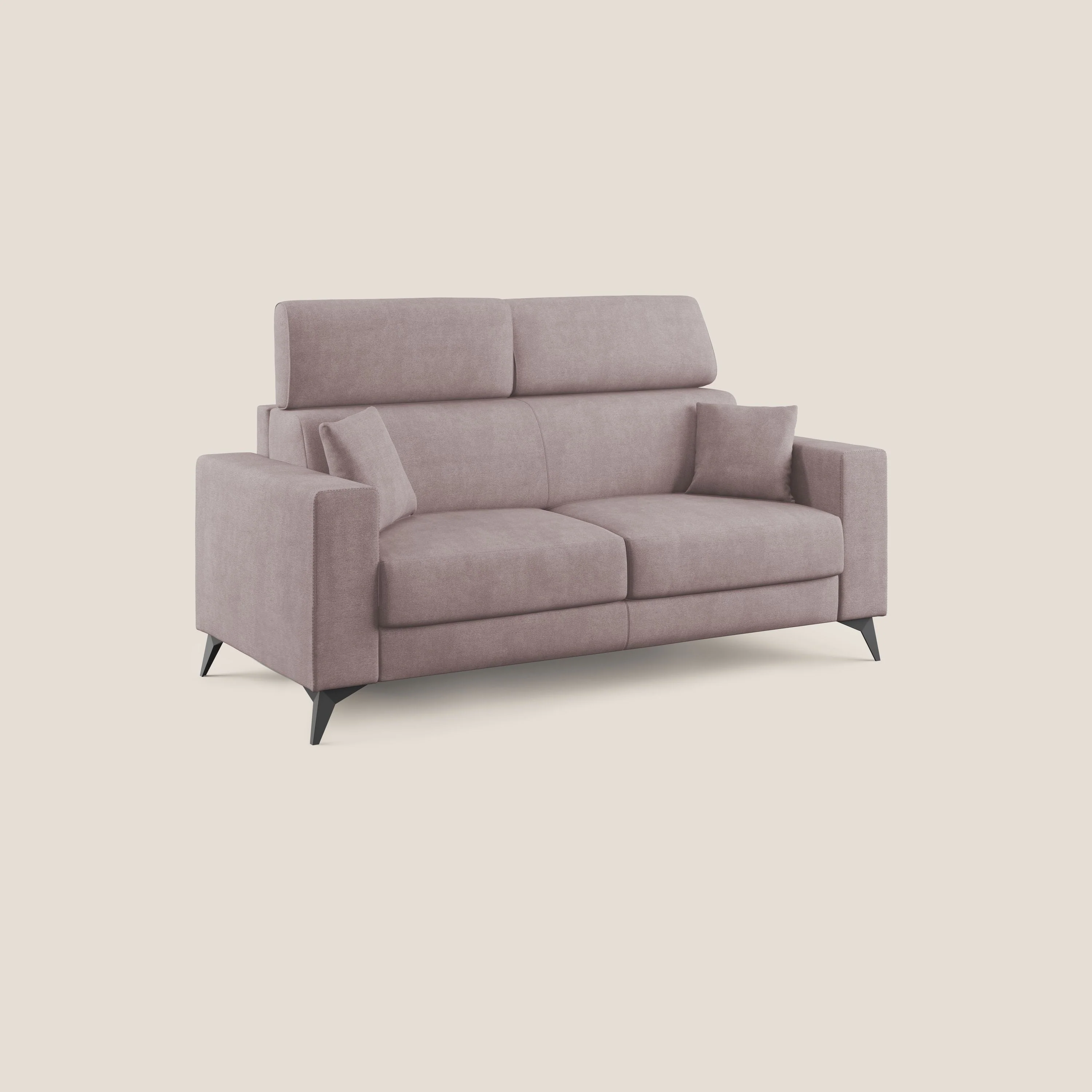Pegaso canapé convertible avec têtières inclinables en tissu doux imperméable T02 rose - Image 3