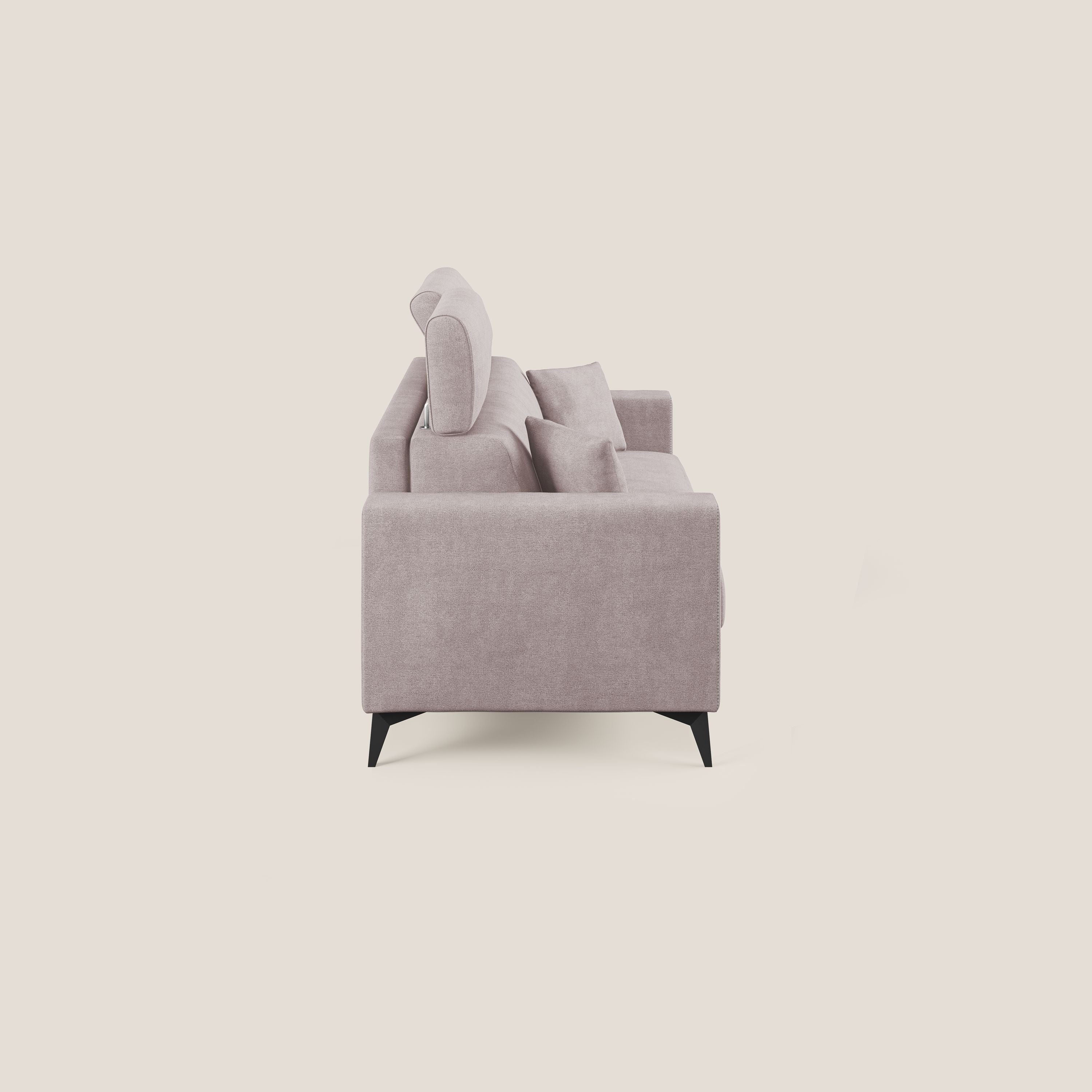 Pegaso canapé convertible avec têtières inclinables en tissu doux imperméable T02 rose - Image 4