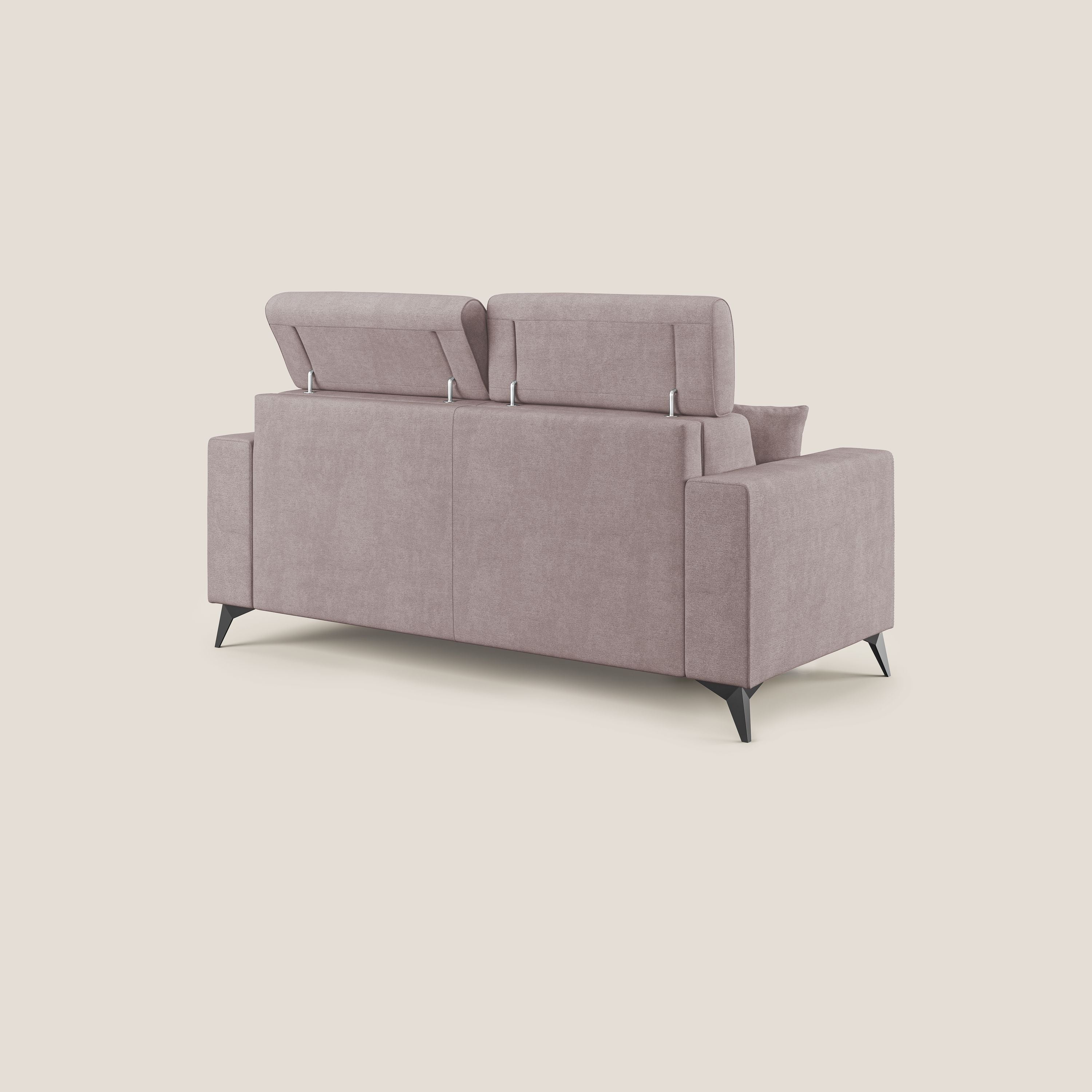 Pegaso canapé convertible avec têtières inclinables en tissu doux imperméable T02 rose - Image 5
