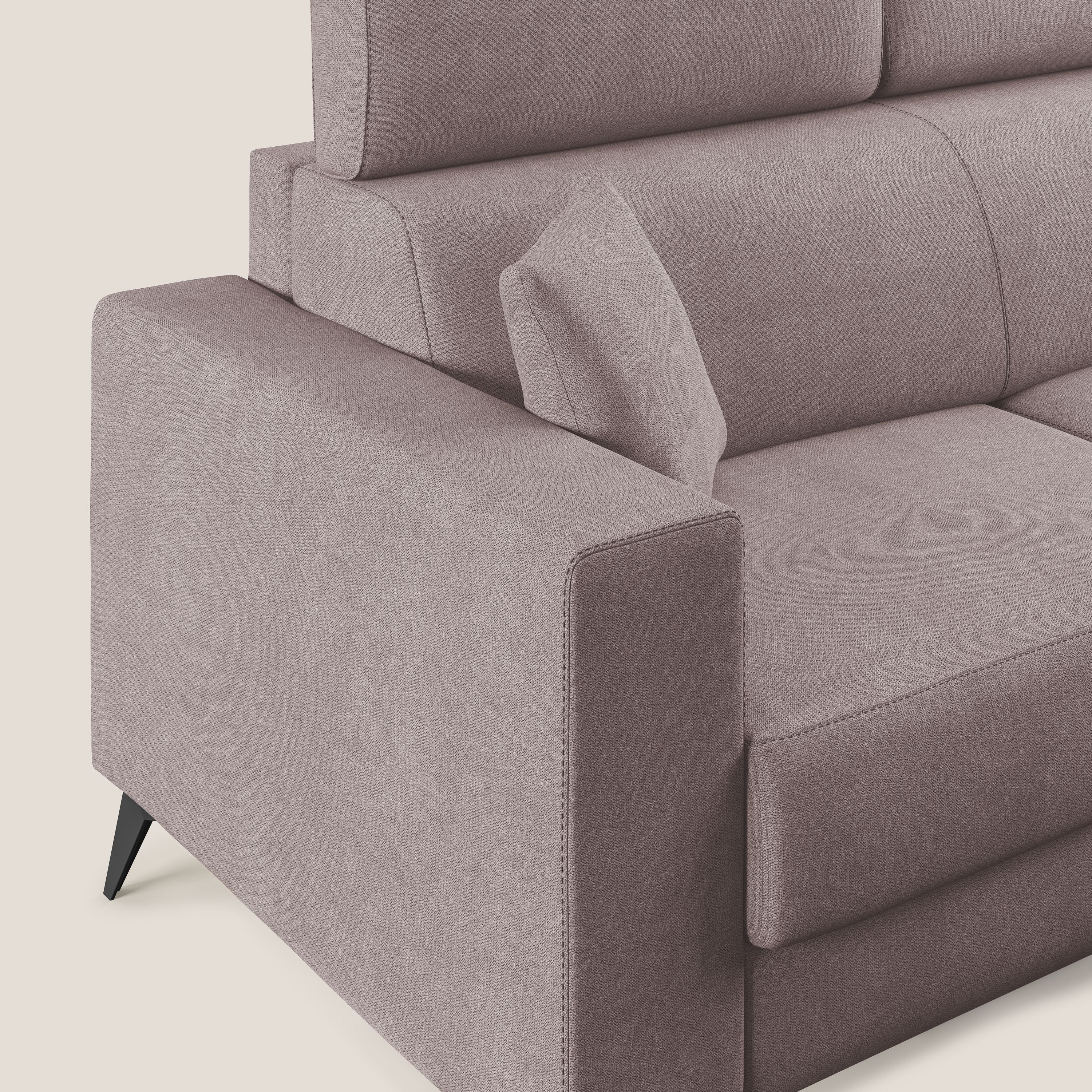 Pegaso canapé convertible avec têtières inclinables en tissu doux imperméable T02 rose - Image 6