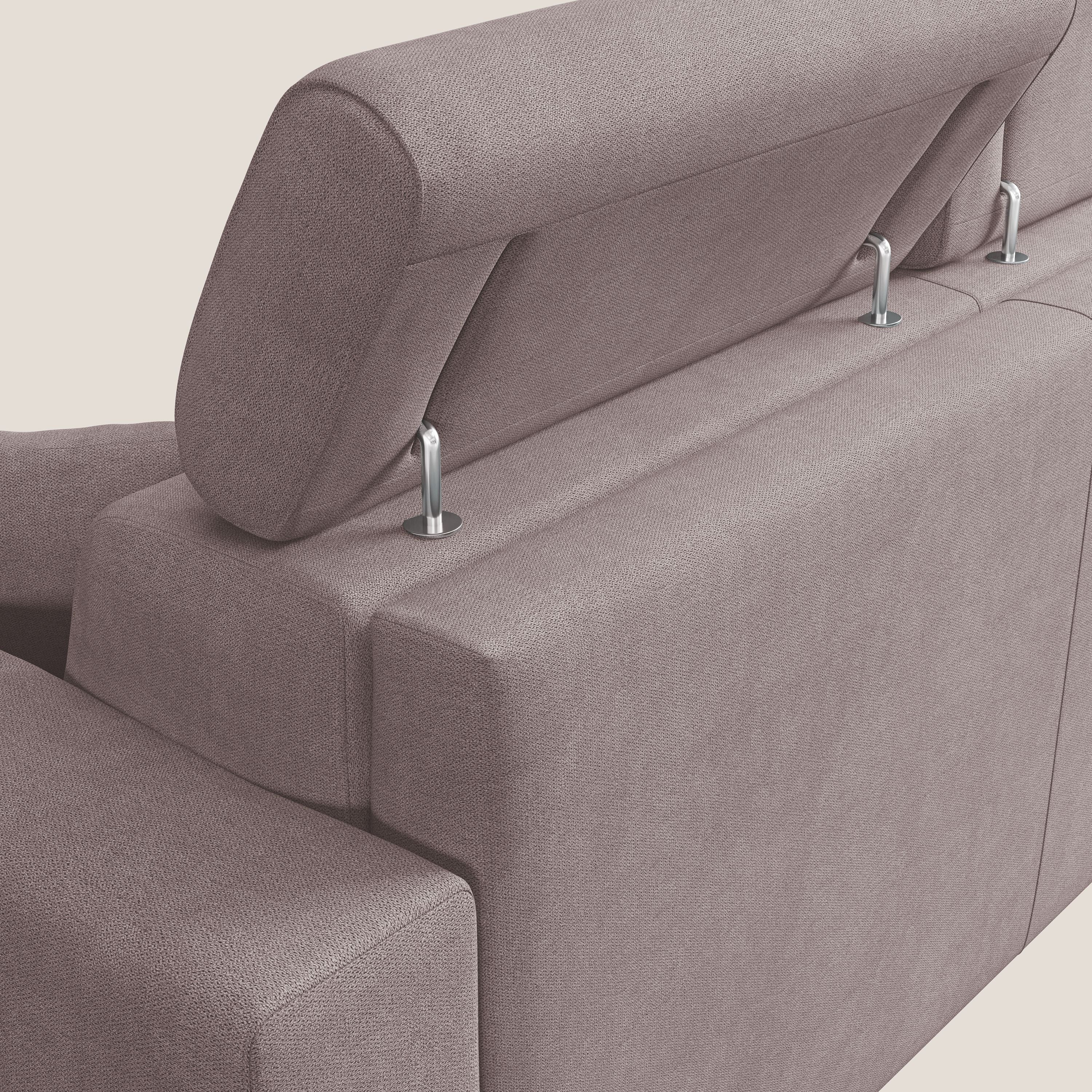 Pegaso canapé convertible avec têtières inclinables en tissu doux imperméable T02 rose - Image 7