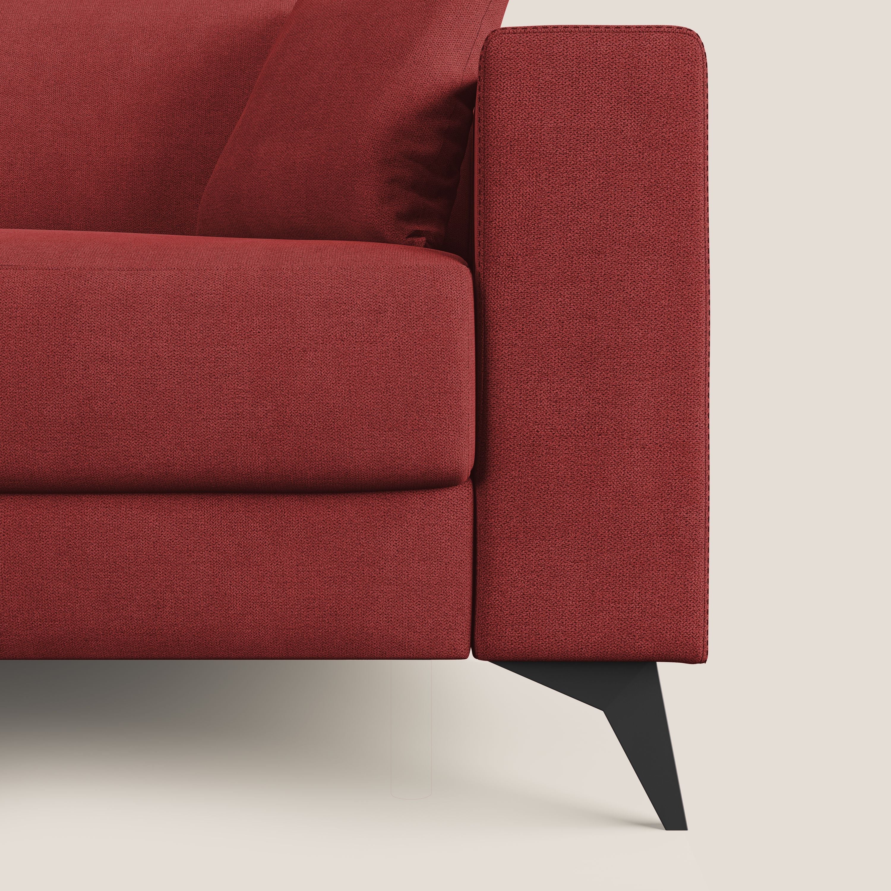 Pegaso canapé convertible avec têtières inclinables en tissu doux imperméable T02 rouge - Image 8