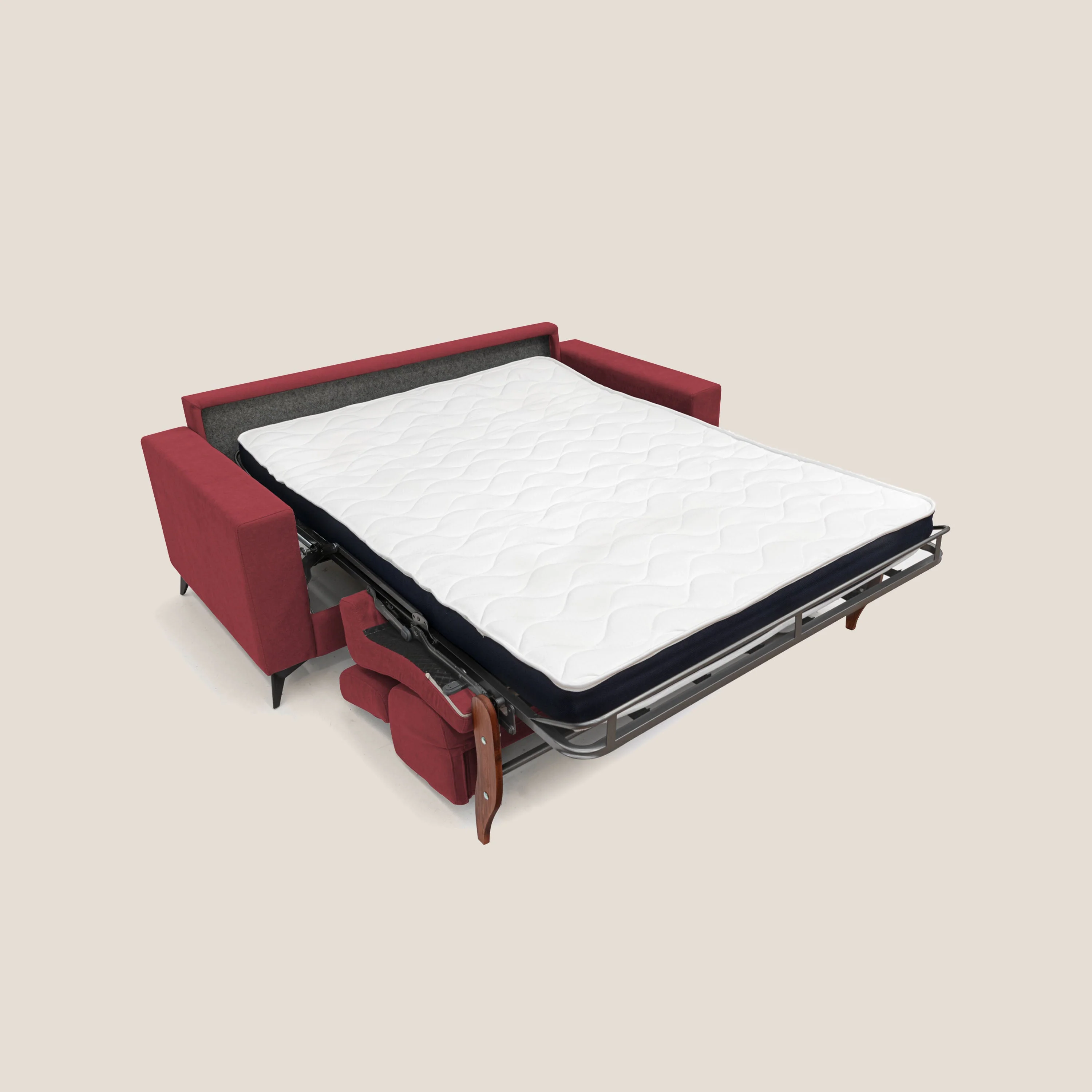Pegaso canapé convertible avec têtières inclinables en tissu doux imperméable T02 rouge - Image 9
