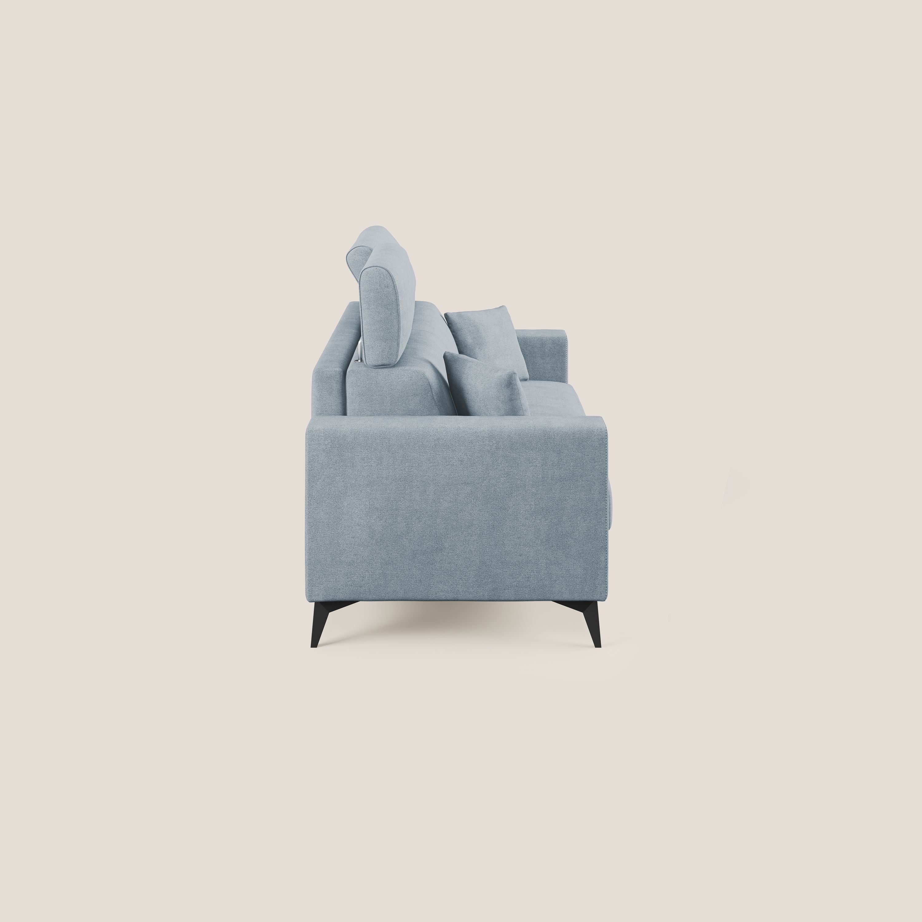 Pegaso canapé convertible avec têtières inclinables en tissu doux imperméable T02 sucre glace - Image 4