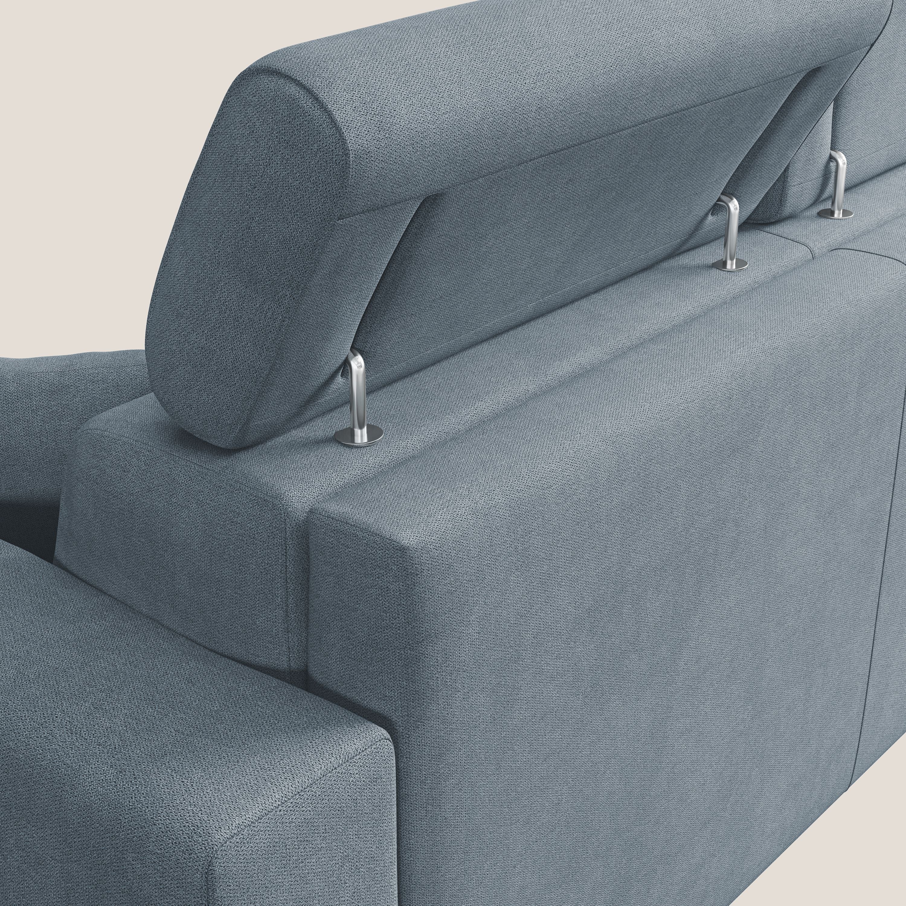 Pegaso canapé convertible avec têtières inclinables en tissu doux imperméable T02 sucre glace - Image 7