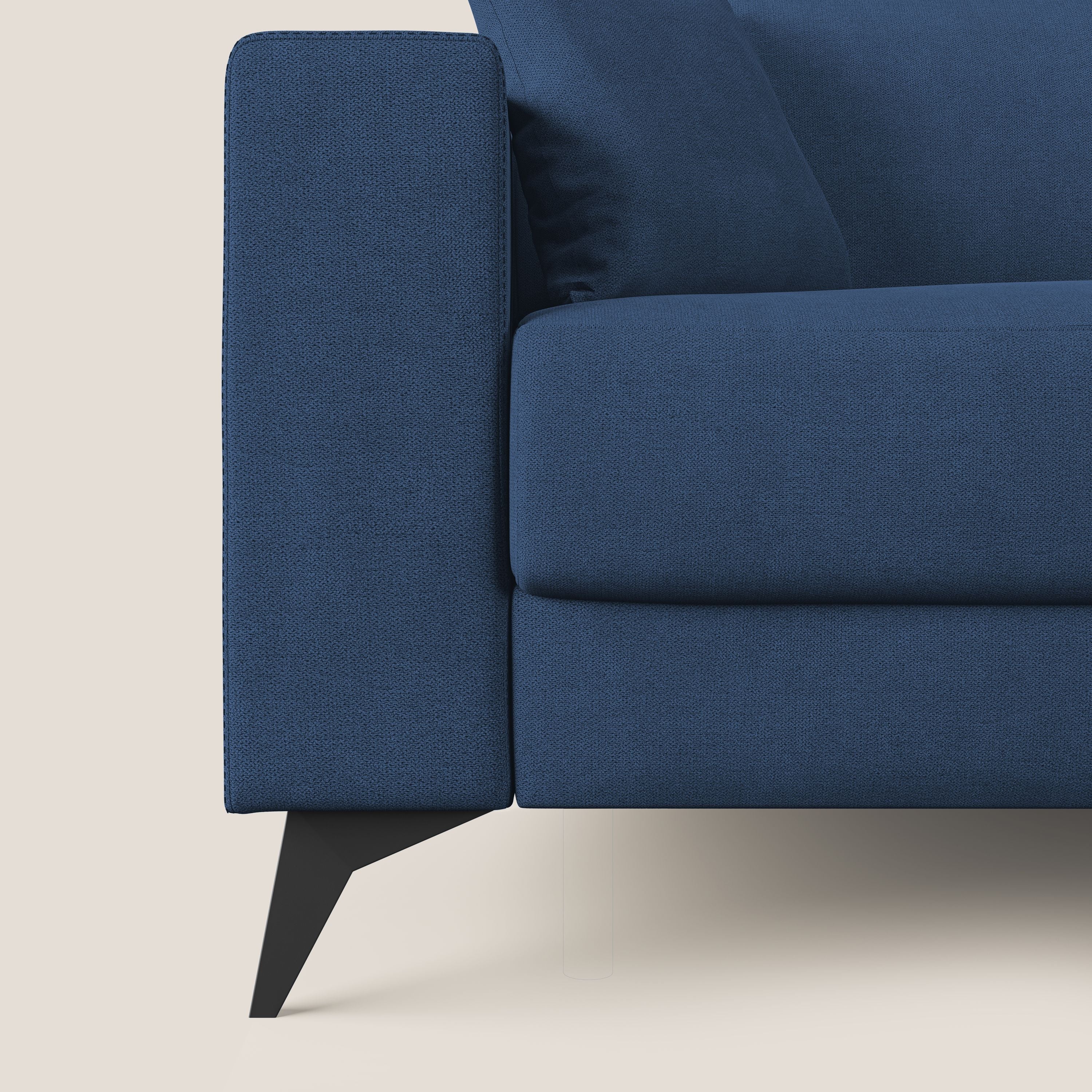 Pegaso canapé convertible d'angle avec têtières inclinables en tissu doux imperméable T02 bleu - Image 6
