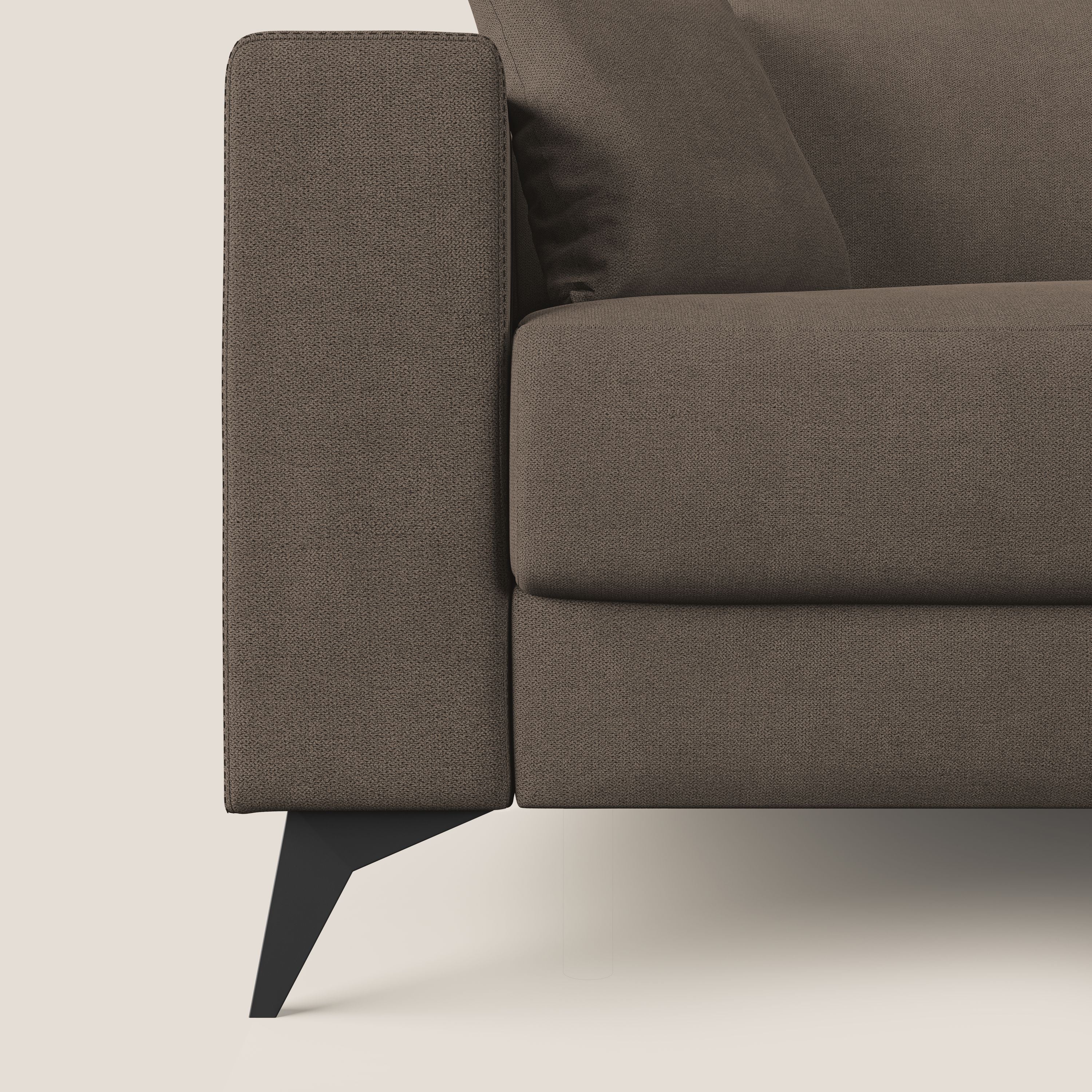 Pegaso canapé convertible d'angle avec têtières inclinables en tissu doux imperméable T02 marron - Image 6