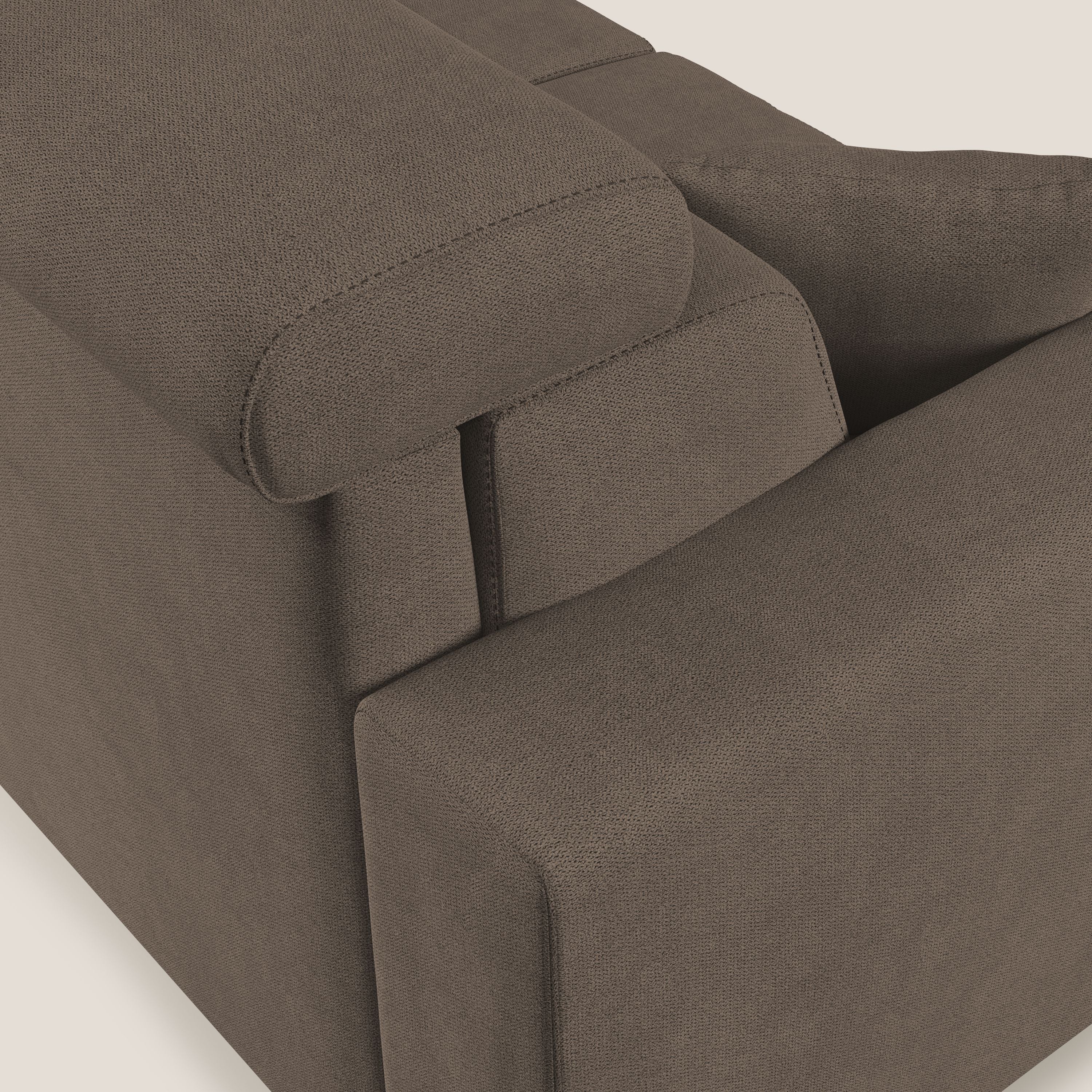 Pegaso canapé convertible d'angle avec têtières inclinables en tissu doux imperméable T02 marron - Image 8