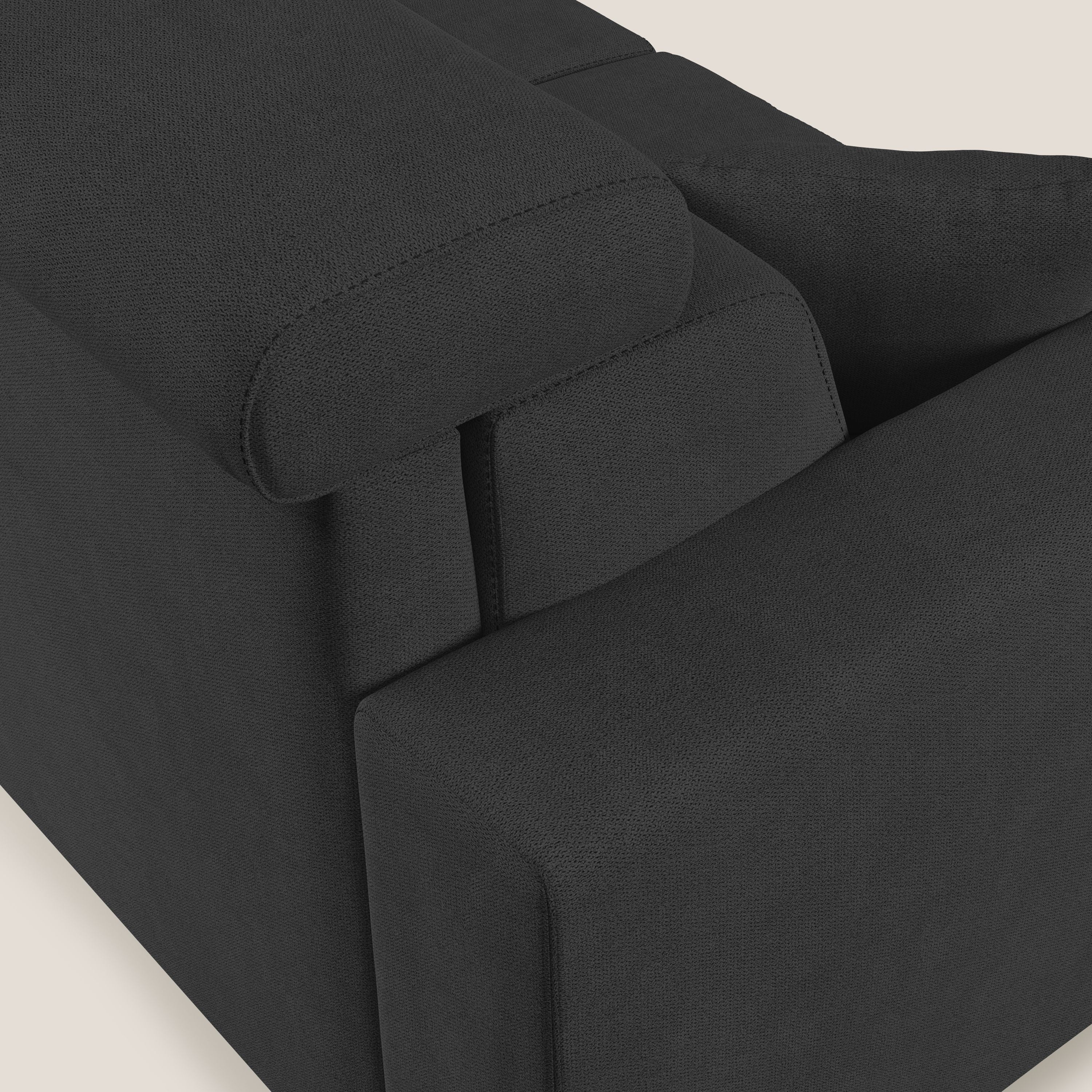 Pegaso canapé convertible d'angle avec têtières inclinables en tissu doux imperméable T02 noir - Image 8