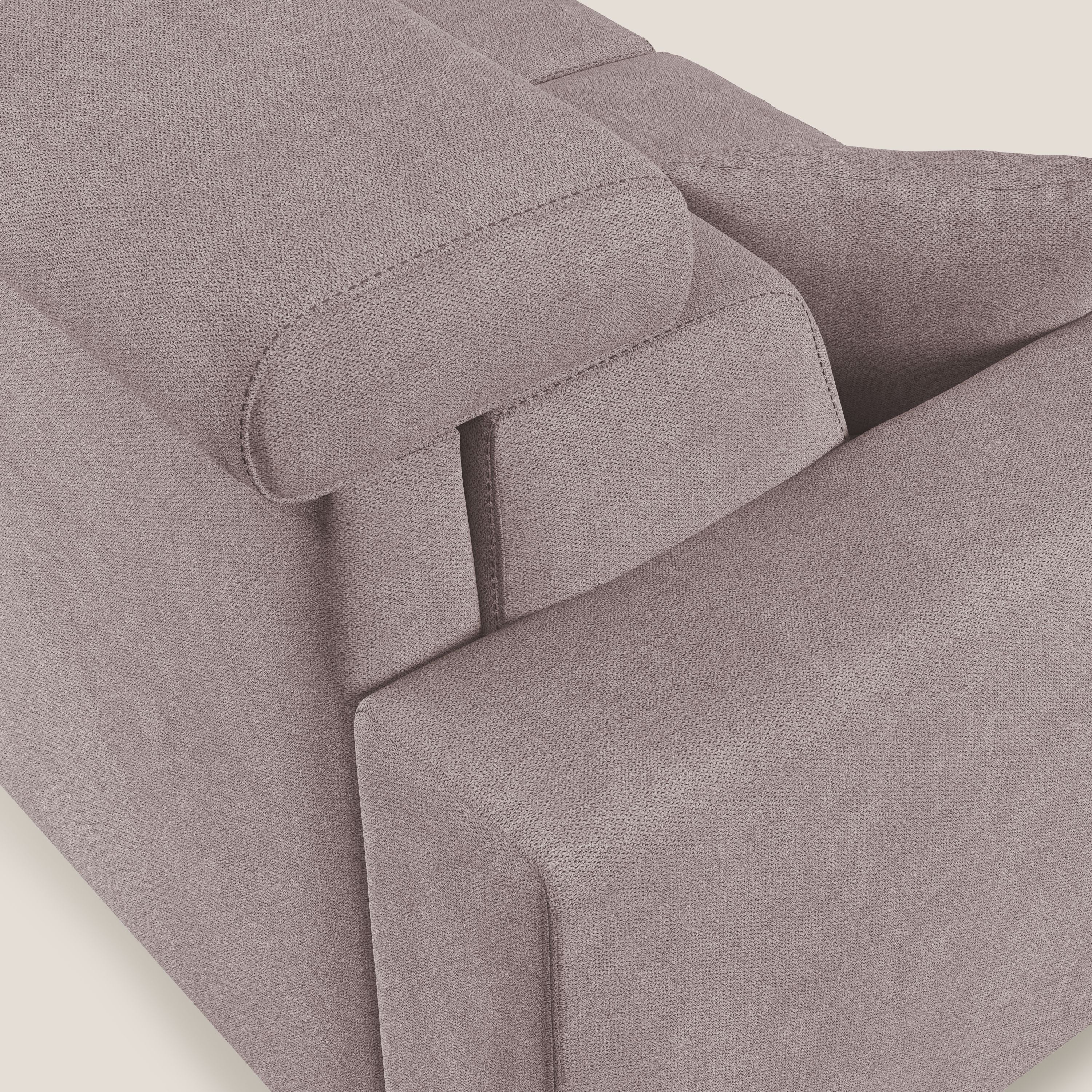 Pegaso canapé convertible d'angle avec têtières inclinables en tissu doux imperméable T02 rose - Image 7