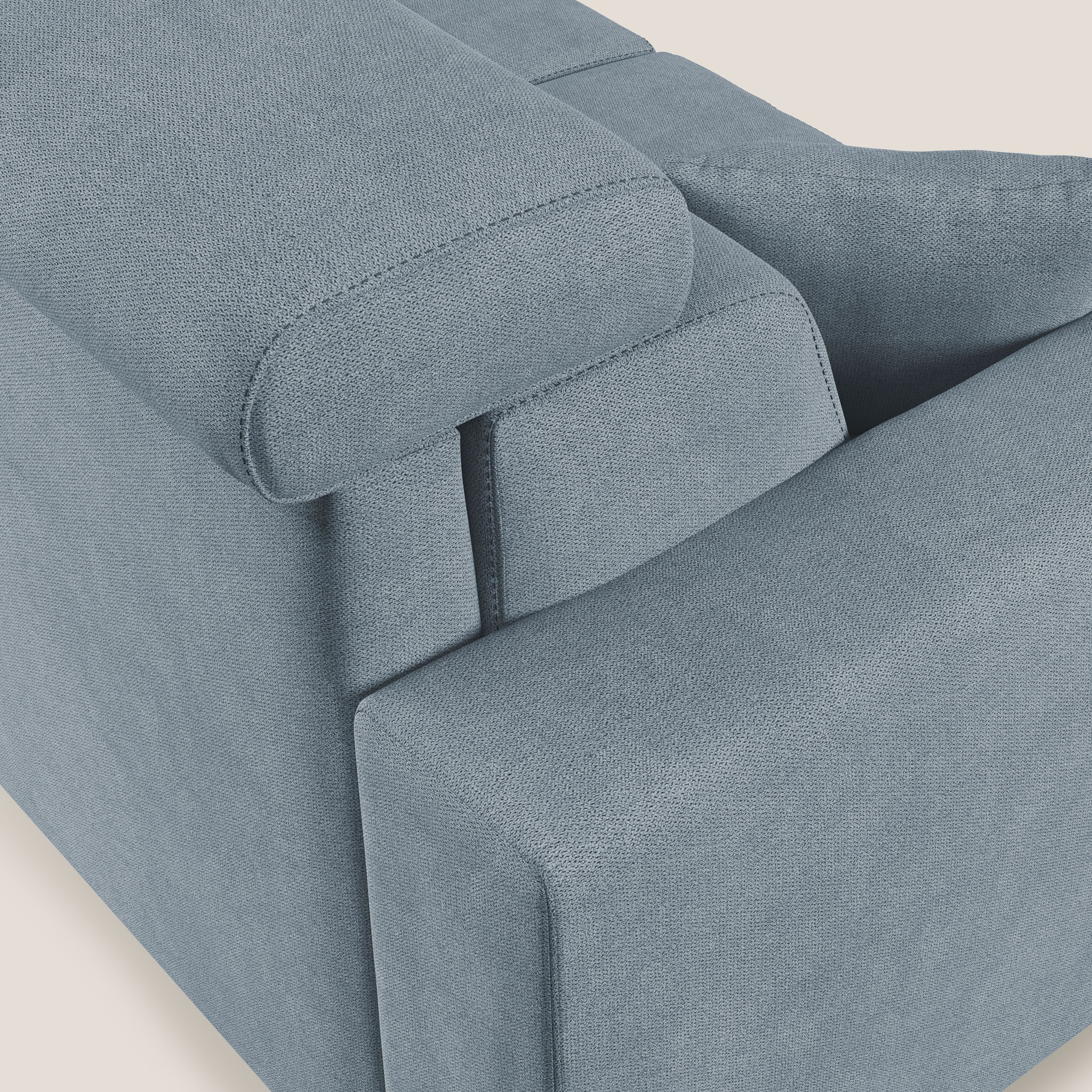 Pegaso canapé convertible d'angle avec têtières inclinables en tissu doux imperméable T02 sucre glace - Image 8