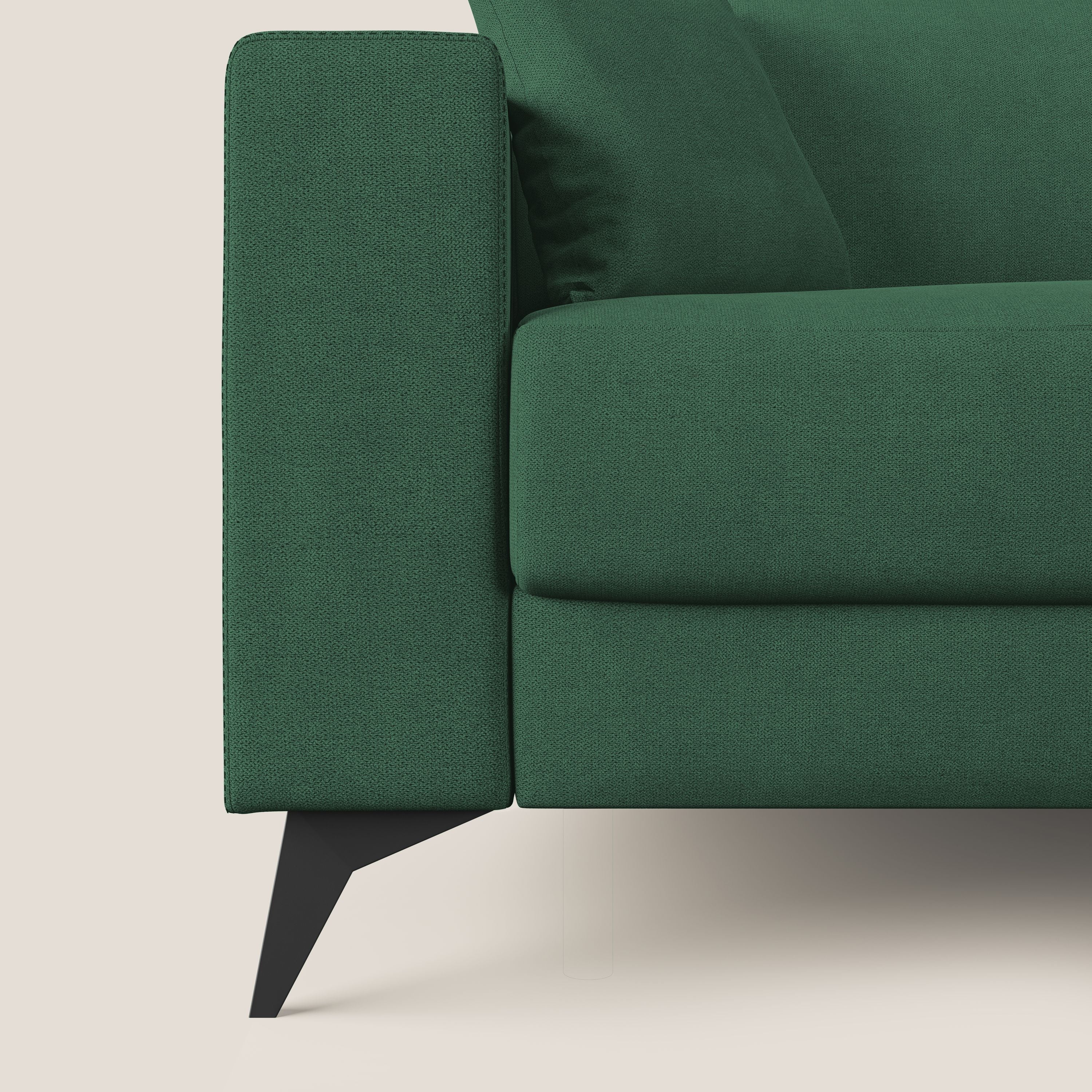 Pegaso canapé convertible d'angle avec têtières inclinables en tissu doux imperméable T02 vert - Image 8