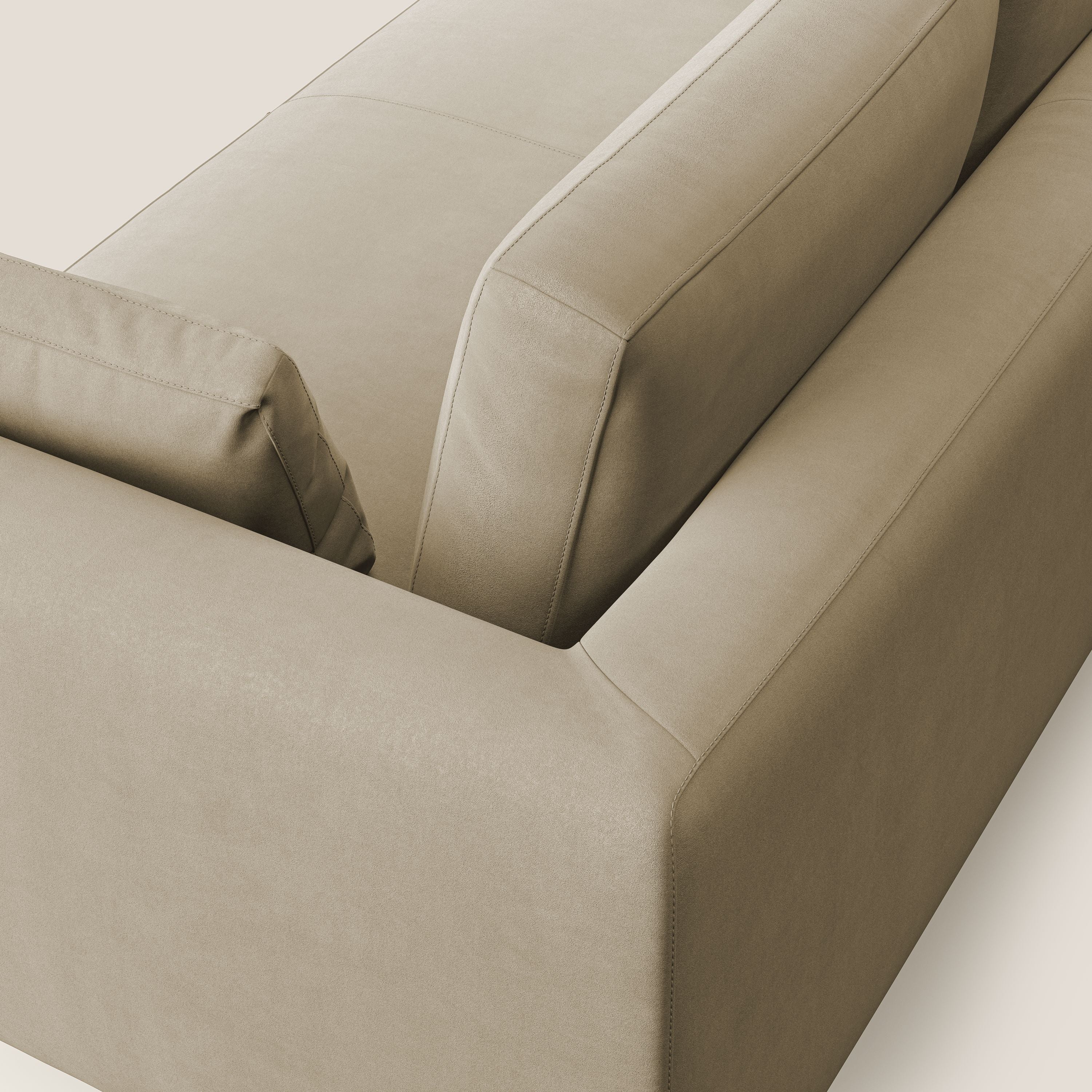 Plano canapé moderne en microfibre technique détachable T11 beige - Image 6