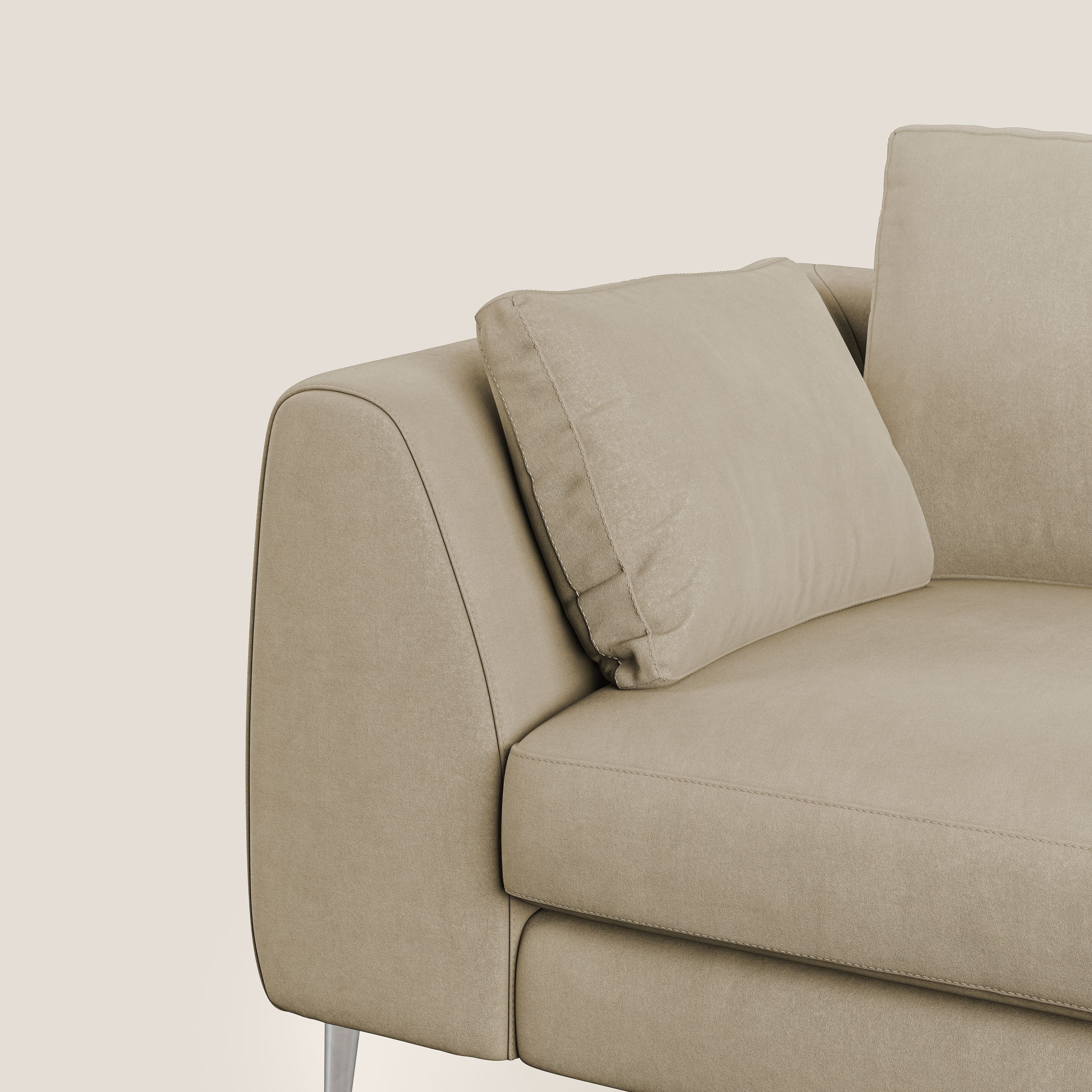 Plano canapé moderne en microfibre technique détachable T11 beige - Image 7